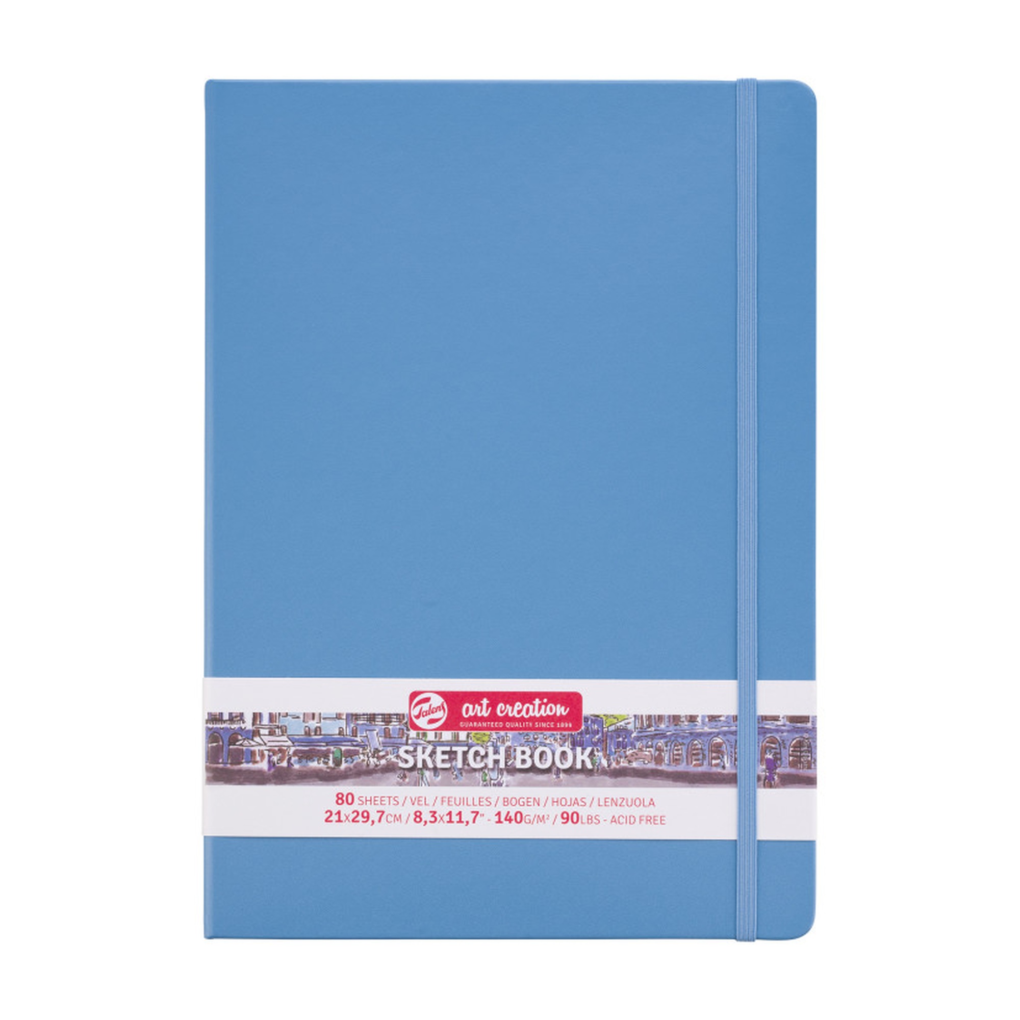 Lake Blue A4 Hardbound Sketchbook, 80 Sheets