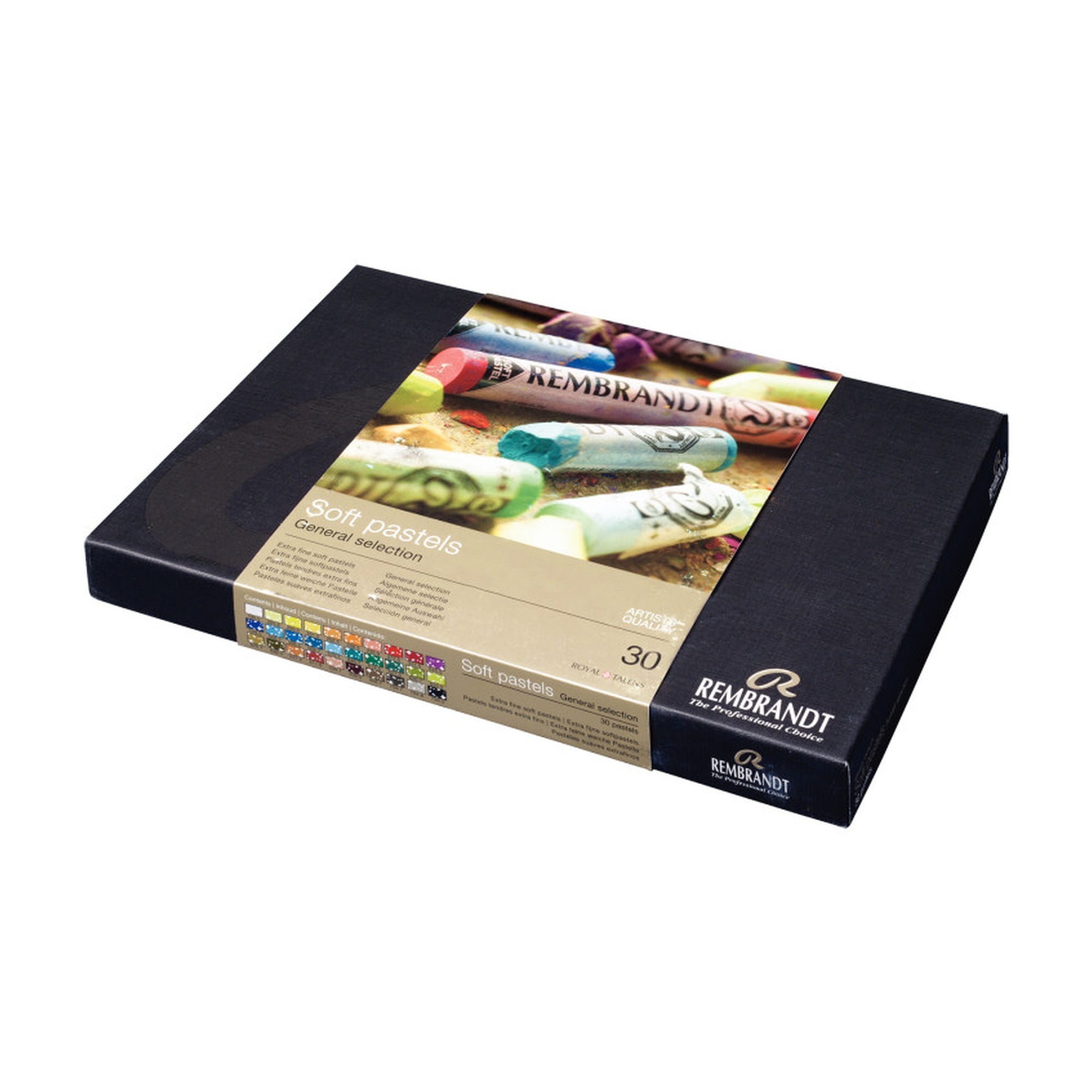 Assorted Soft Pastel Cardboard Box Set, 30 Full Sticks
