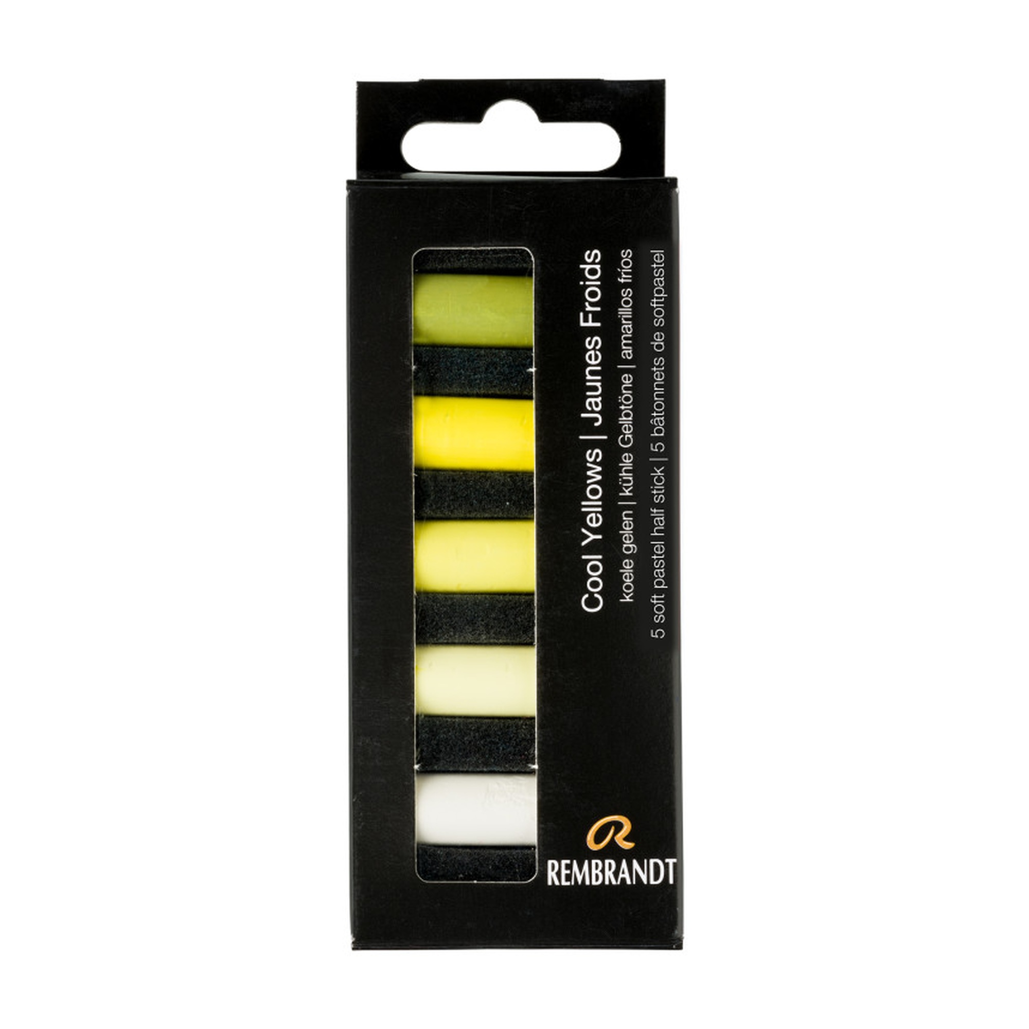 Cool Yellow Soft Pastel Micro Set, 5 Half Sticks