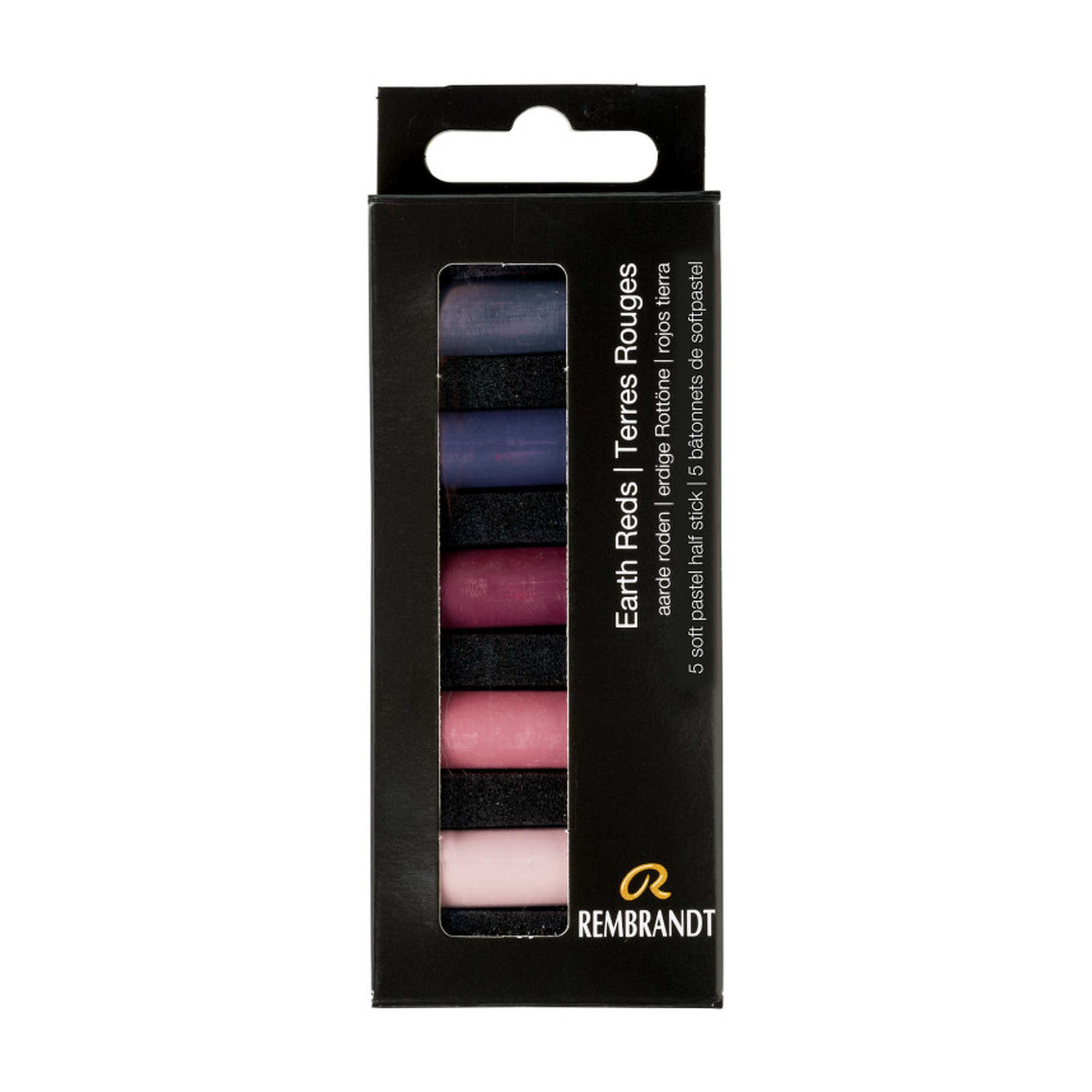Earth Red Soft Pastel Micro Set, 5 Half Sticks
