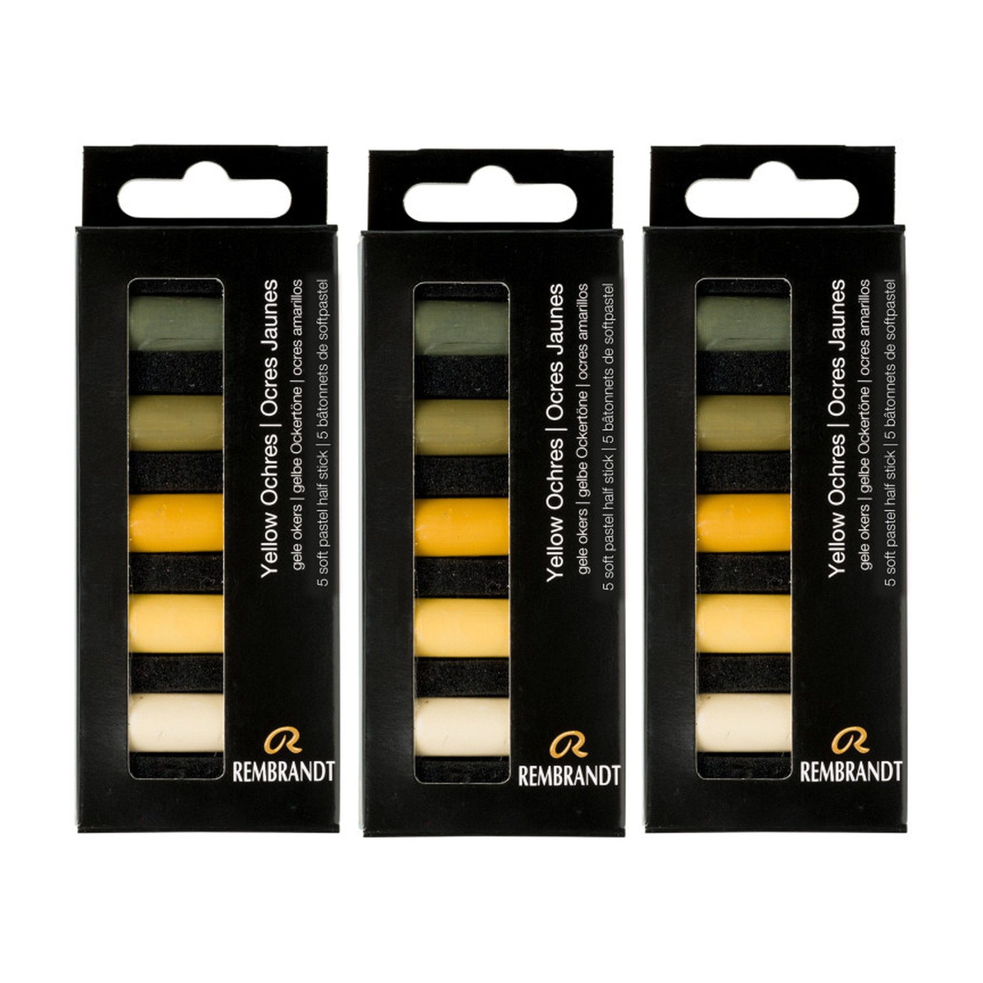 Yellow Ochres Soft Pastel Half-Stick Sets, 15 Count