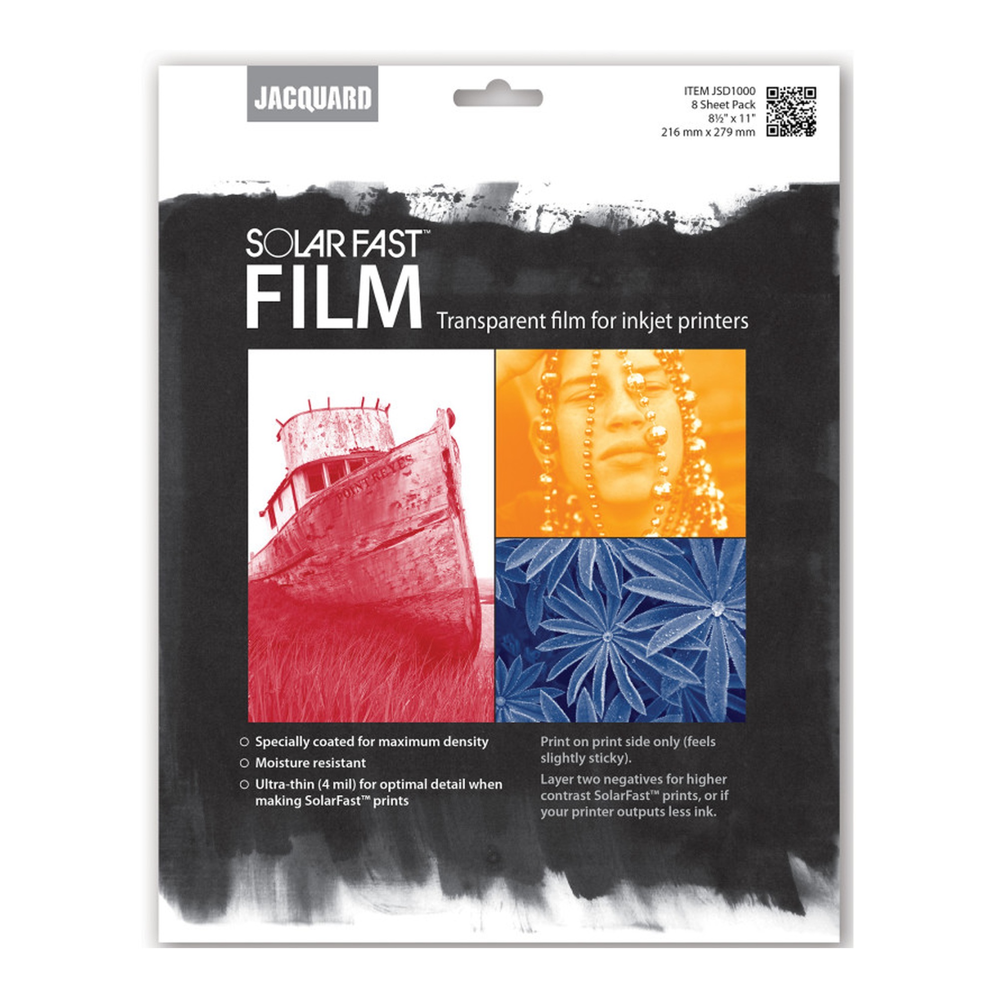 Clear Inkjet Transparency Film, 8.5 x 11 in., 8 Sheets