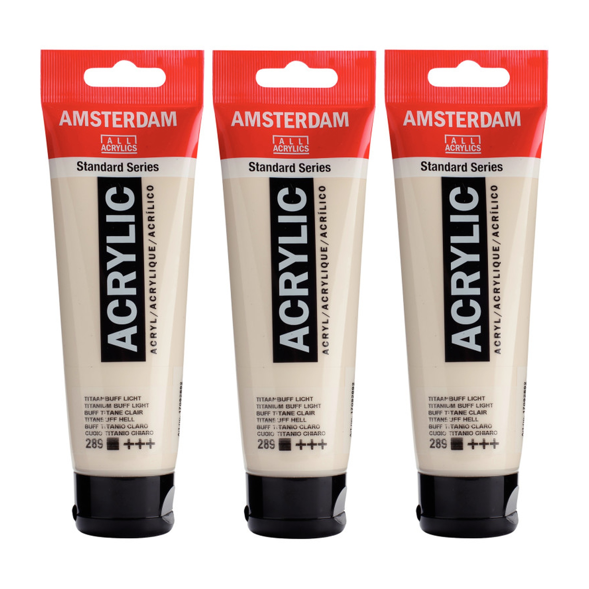 Titan Buff Light Acrylic Paint, 120 mL Tubes, Pack of 3