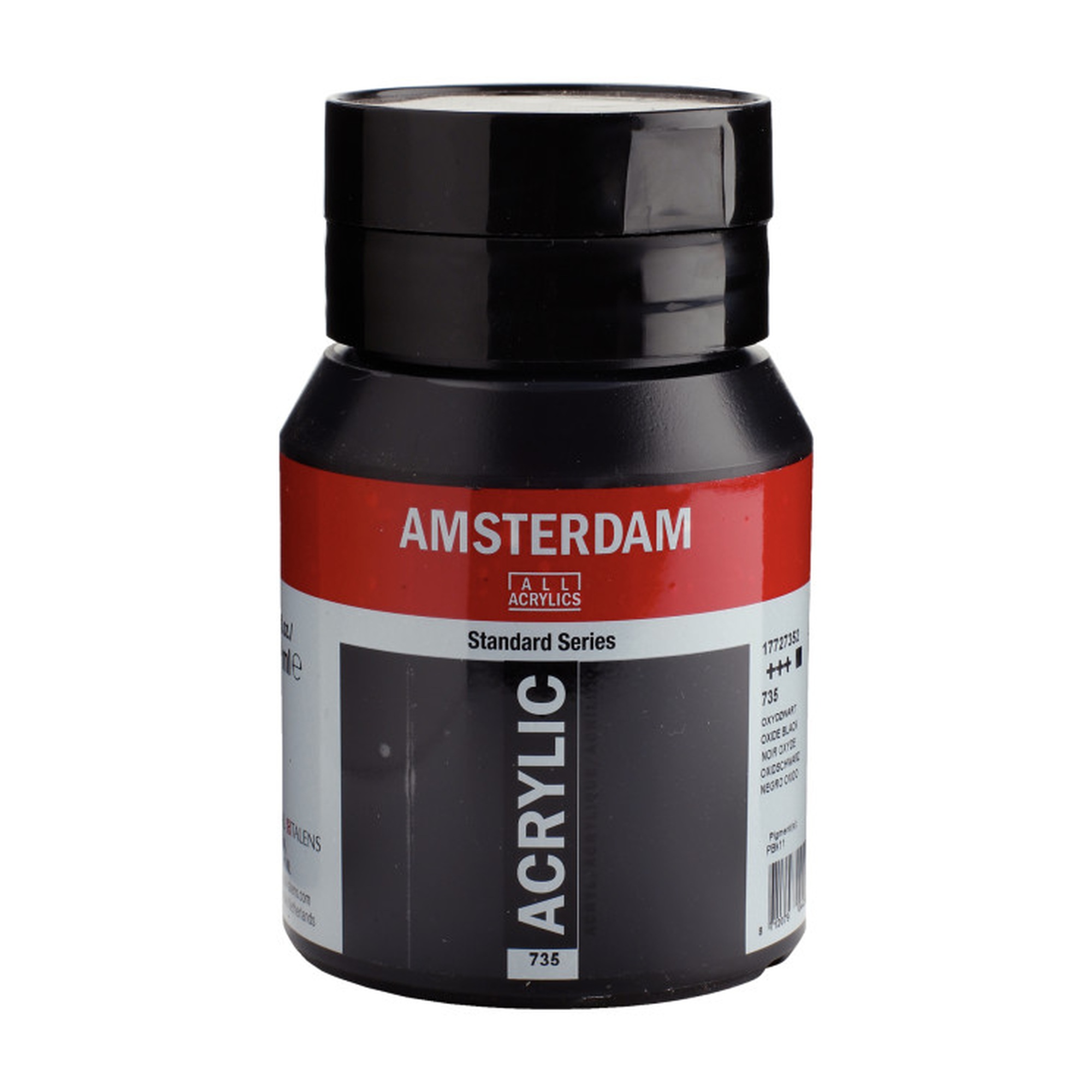 Oxide Black Acrylic Paint Tube, 500 mL