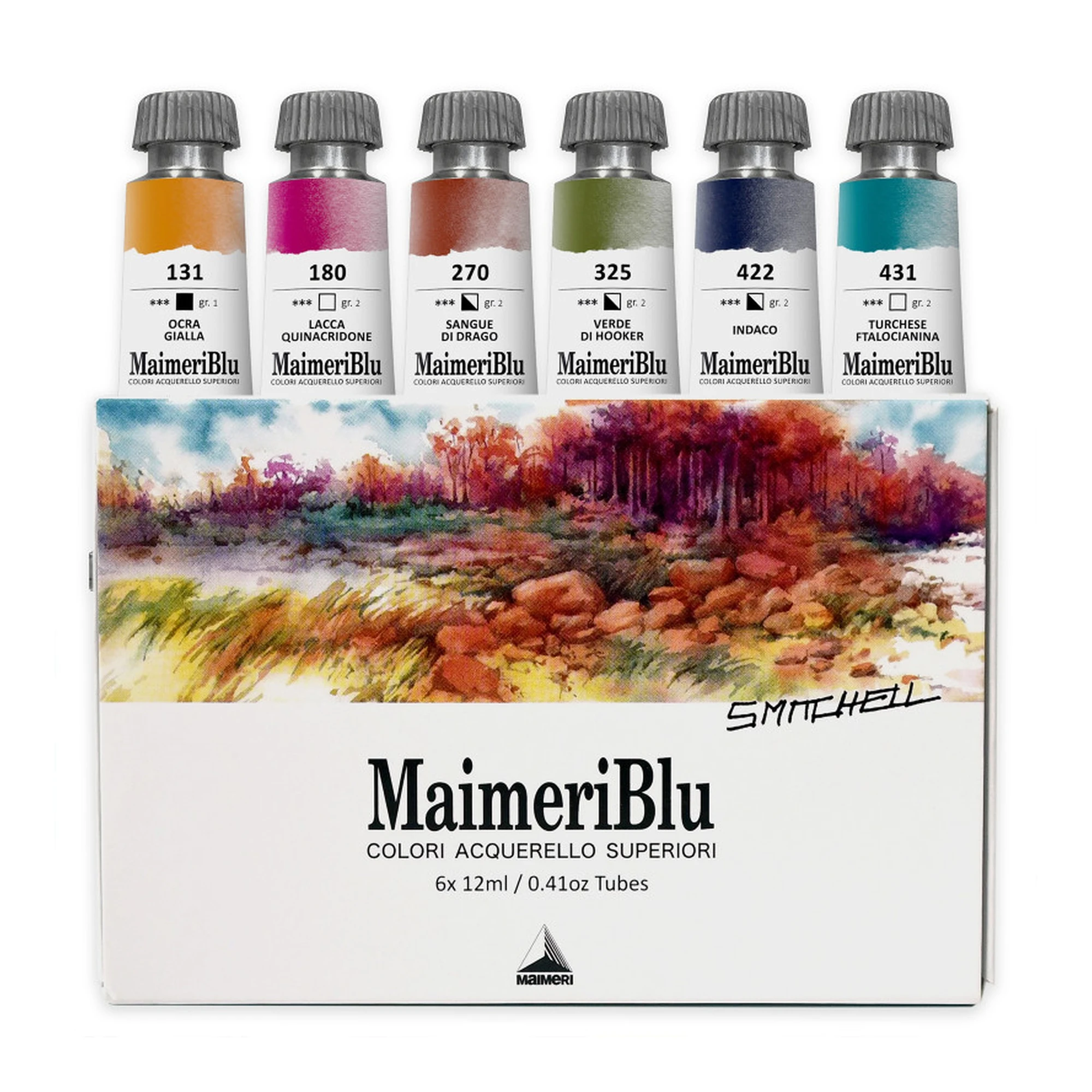 Artist Watercolor Paint Set, 6 Colors