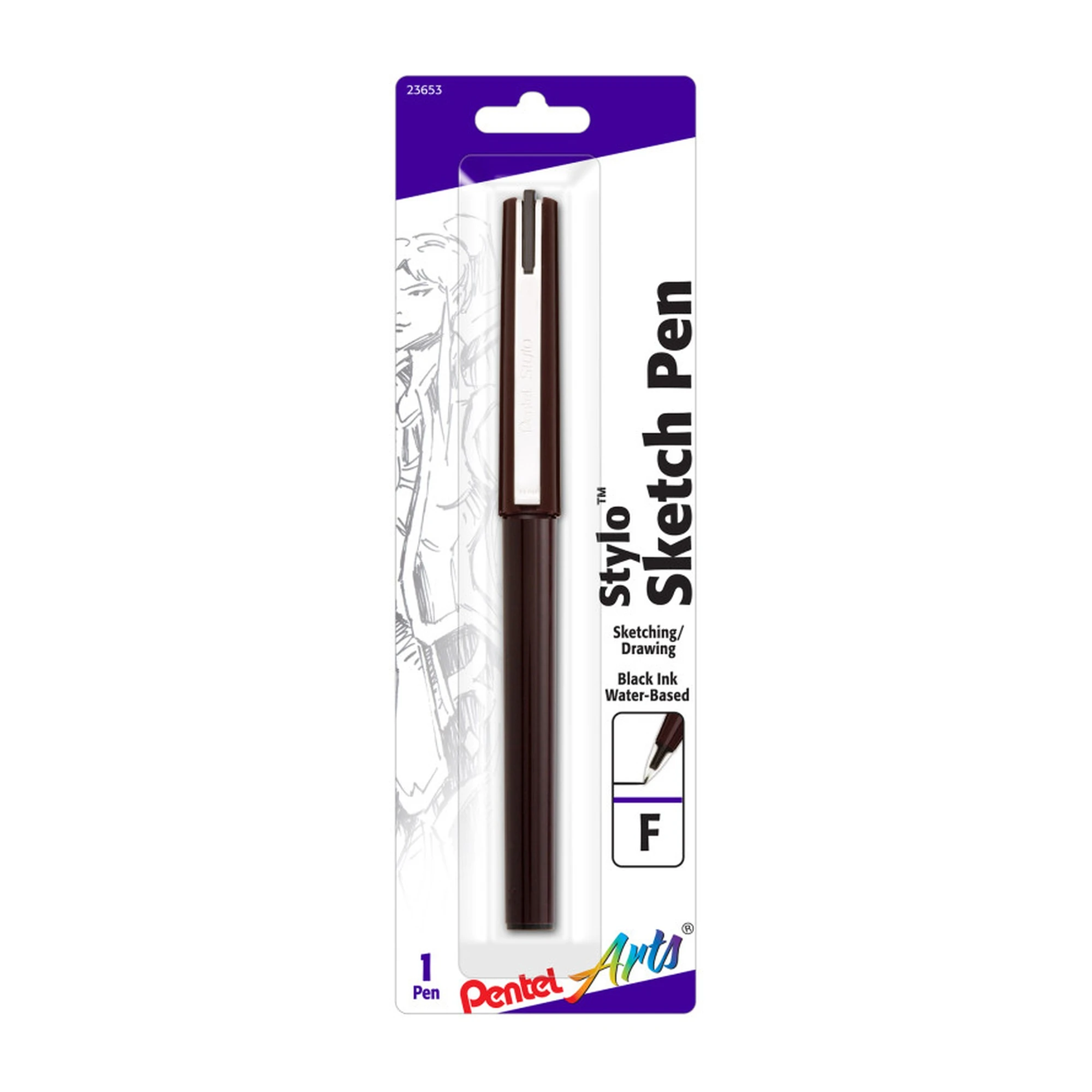 Fine Tip Black Sketch Pen, 1-Pack