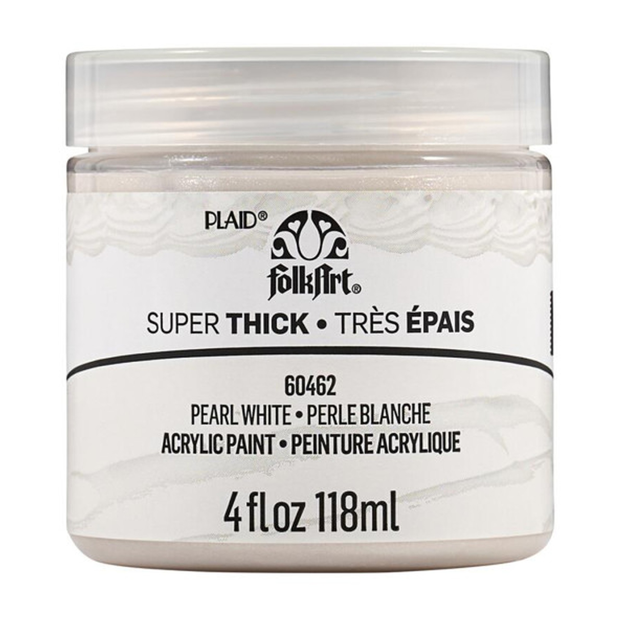 Super Thick Acrylic Paint, Pearl White, 4 oz