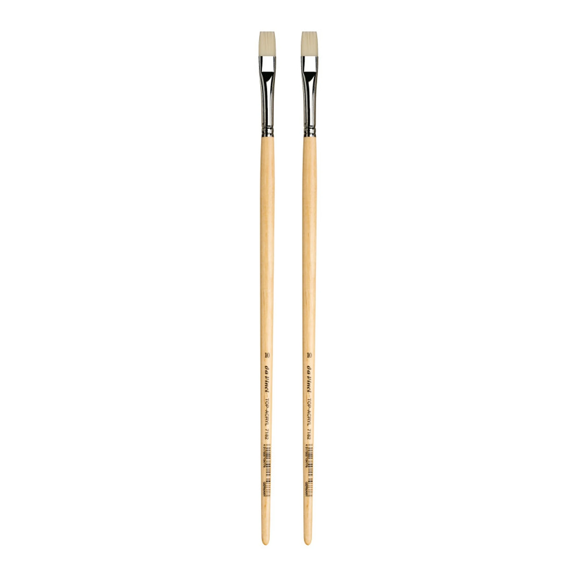 TOP-ACRYL Series 7182 Size 10 Flat Synthetic Brush, 2-Pack