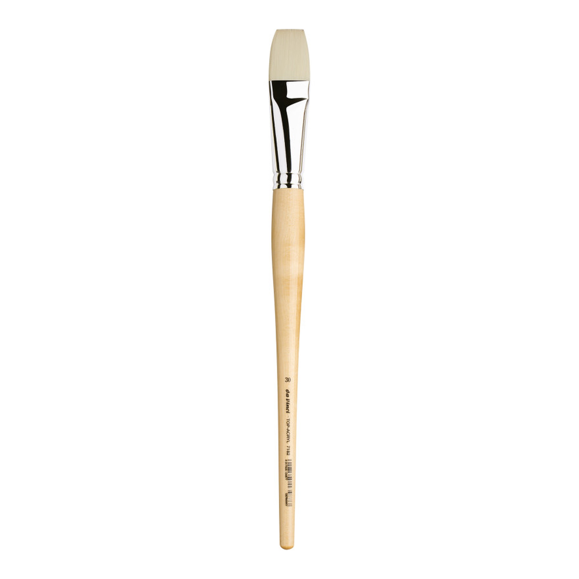 Bright White Synthetic Flat Paint Brush, Size 30