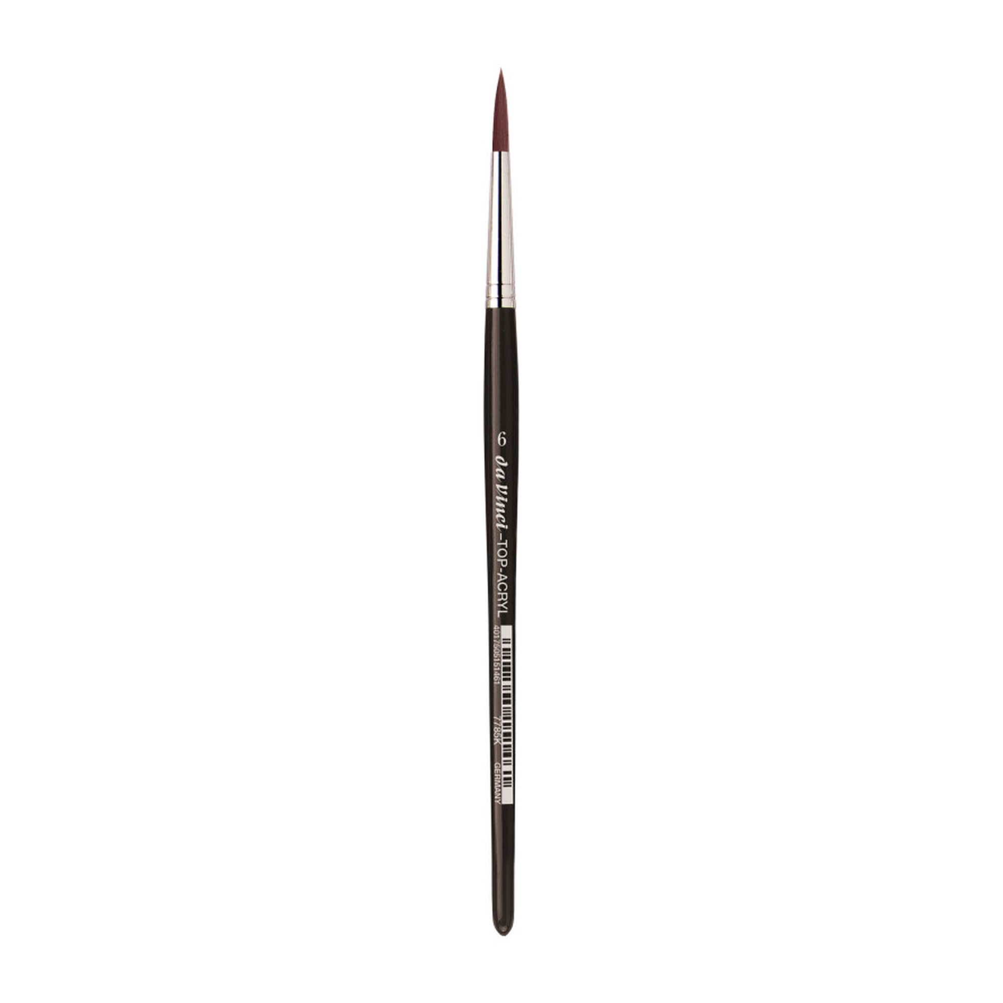 Red-Brown Synthetic Round Brush, Size 6