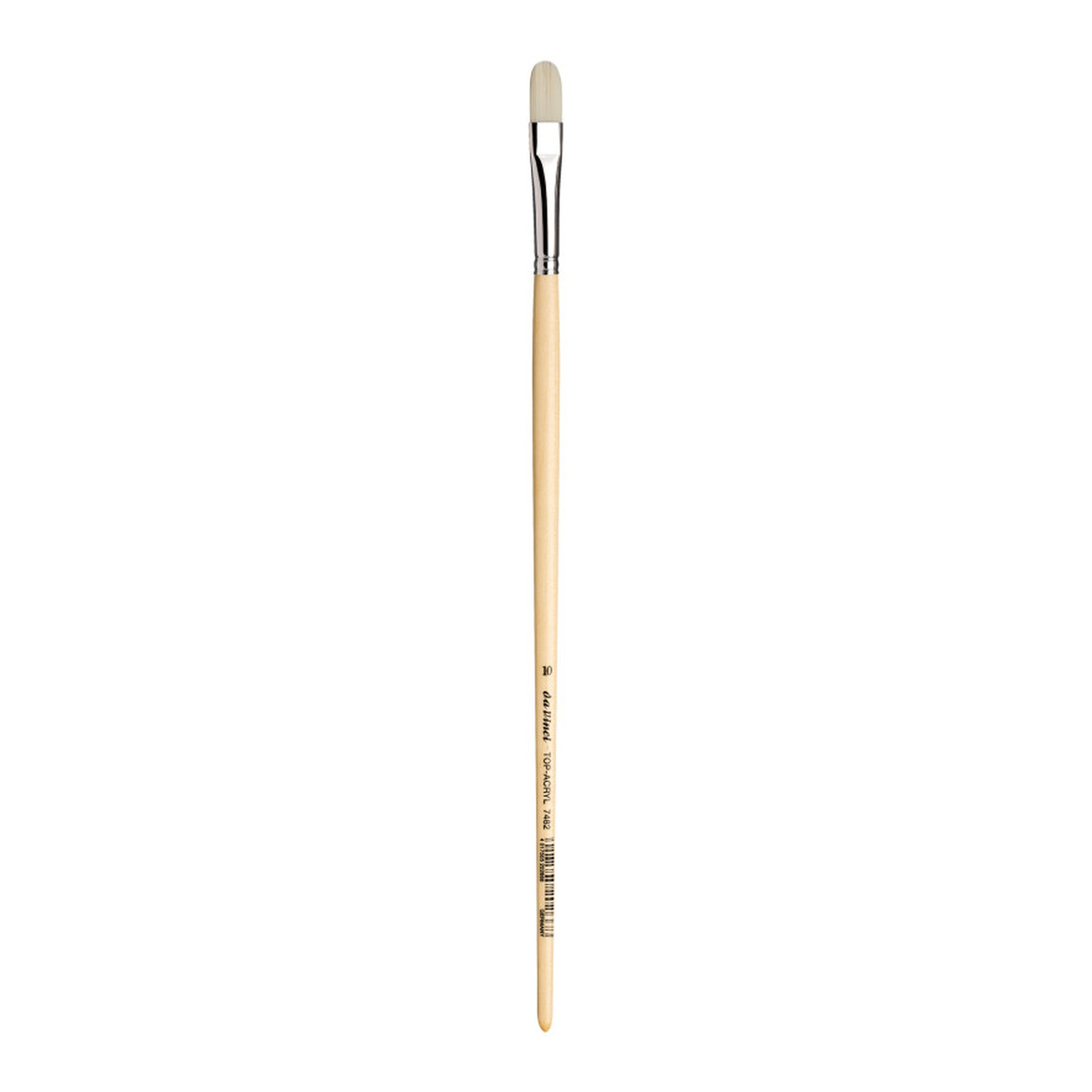 Size 10 Stiff Synthetic Filbert Paint Brush for Acrylic and Oil