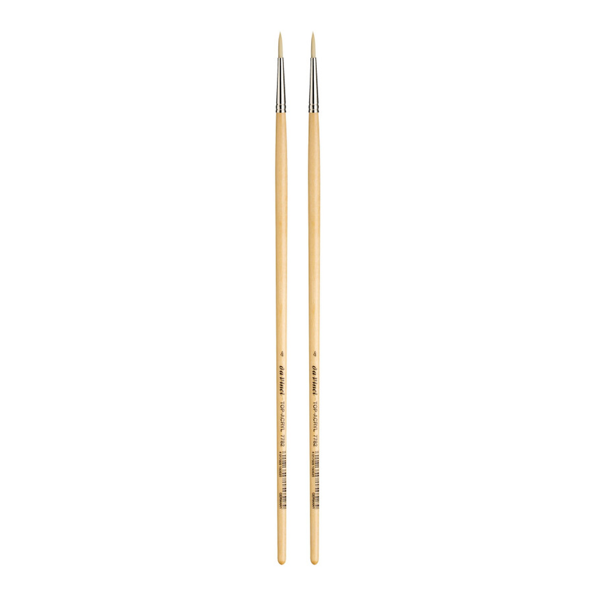 White Synthetic Round Paint Brush, Size 4, 2-Pack