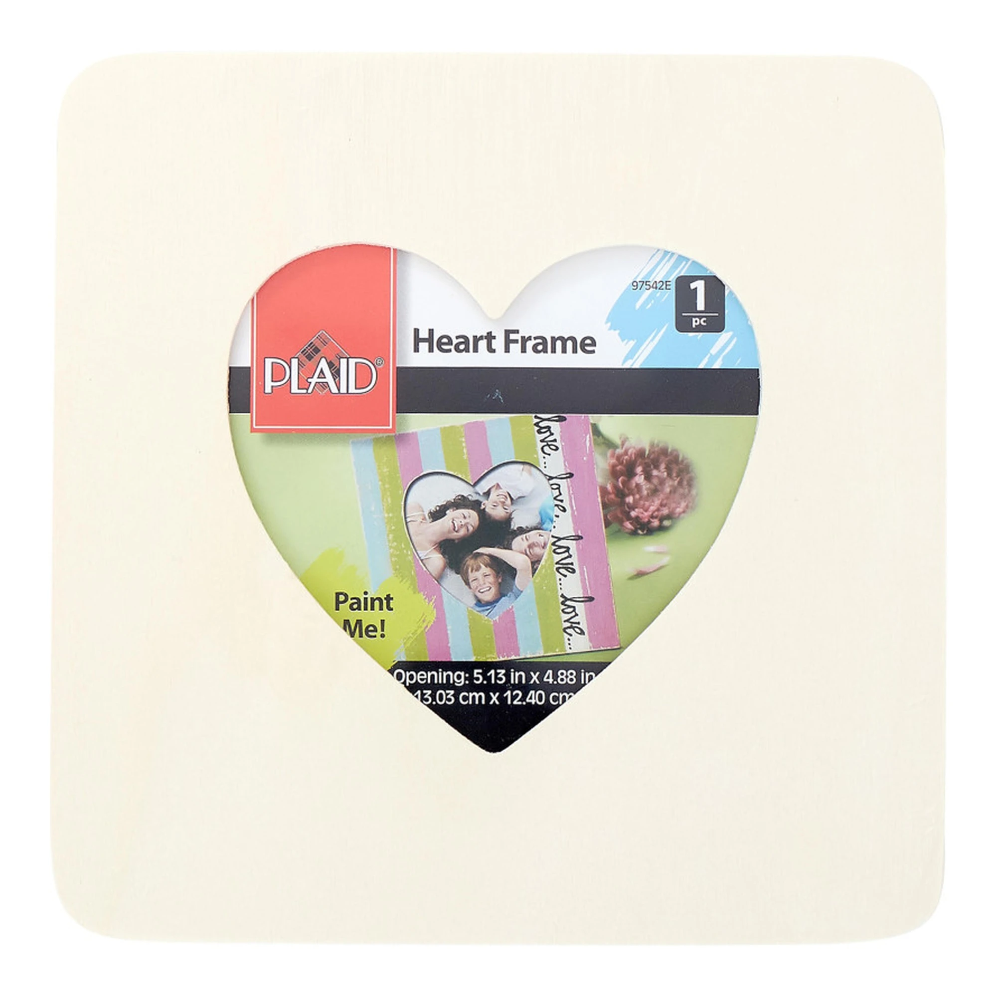 Heart Plywood Value Frame, 7.8 in.