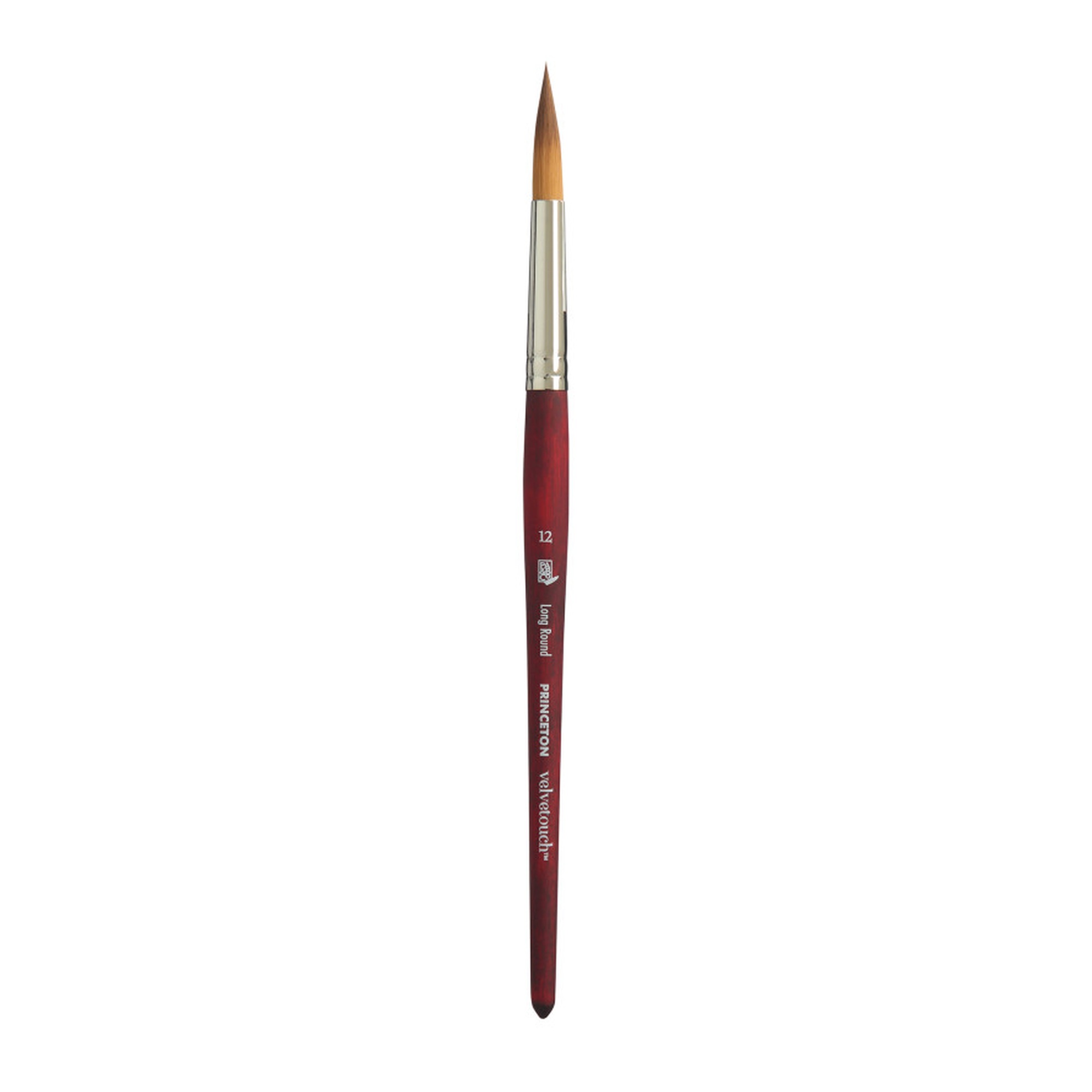 Velvetouch Long Round Mixed-Media Paintbrush, Scarlet, Size 12