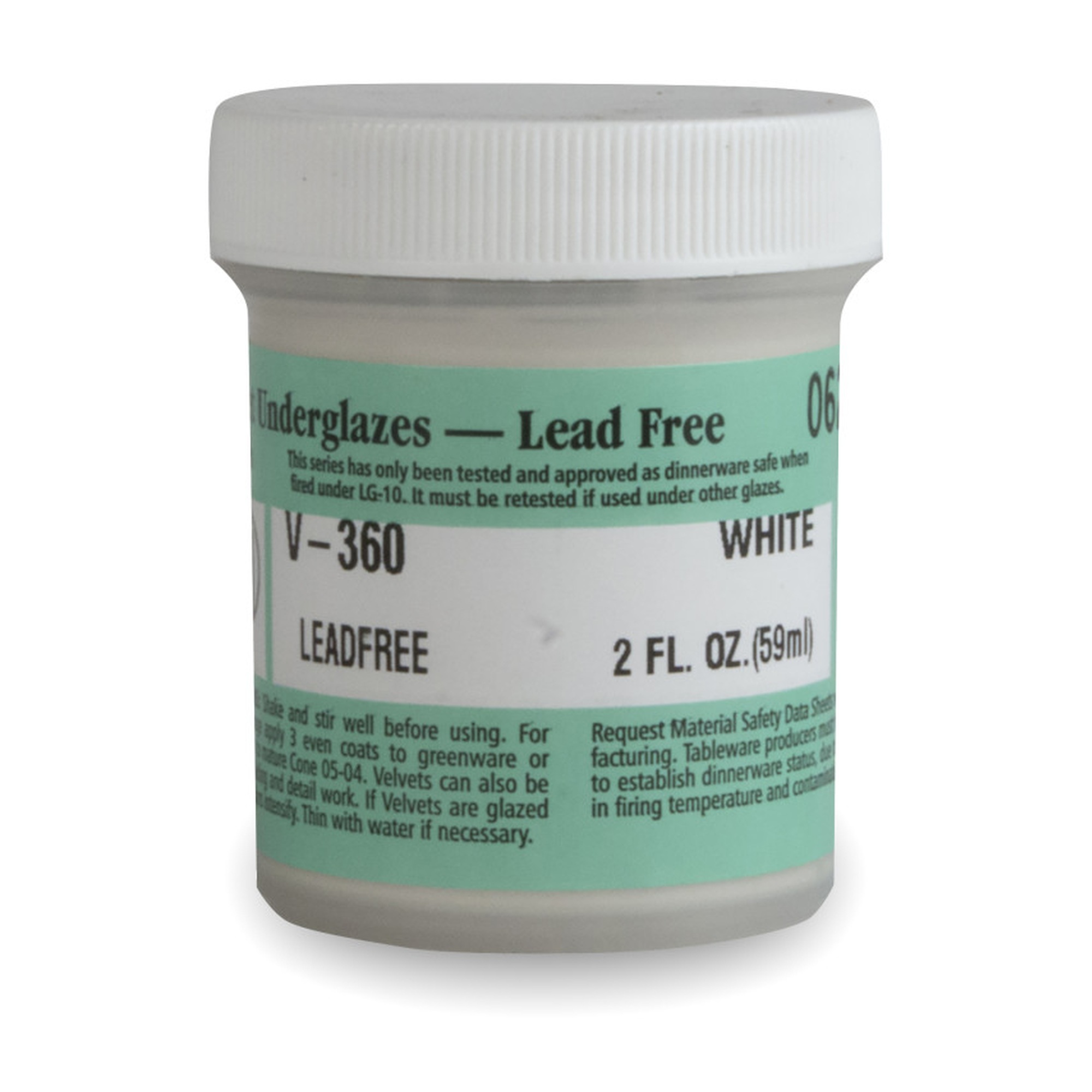White Ceramic Underglaze, 2 oz