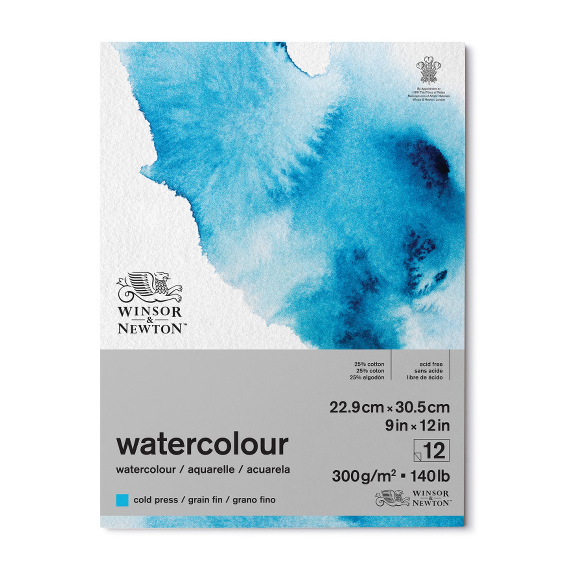 Cold Press Watercolor Pad, 9 x 12 in., 12 Sheets