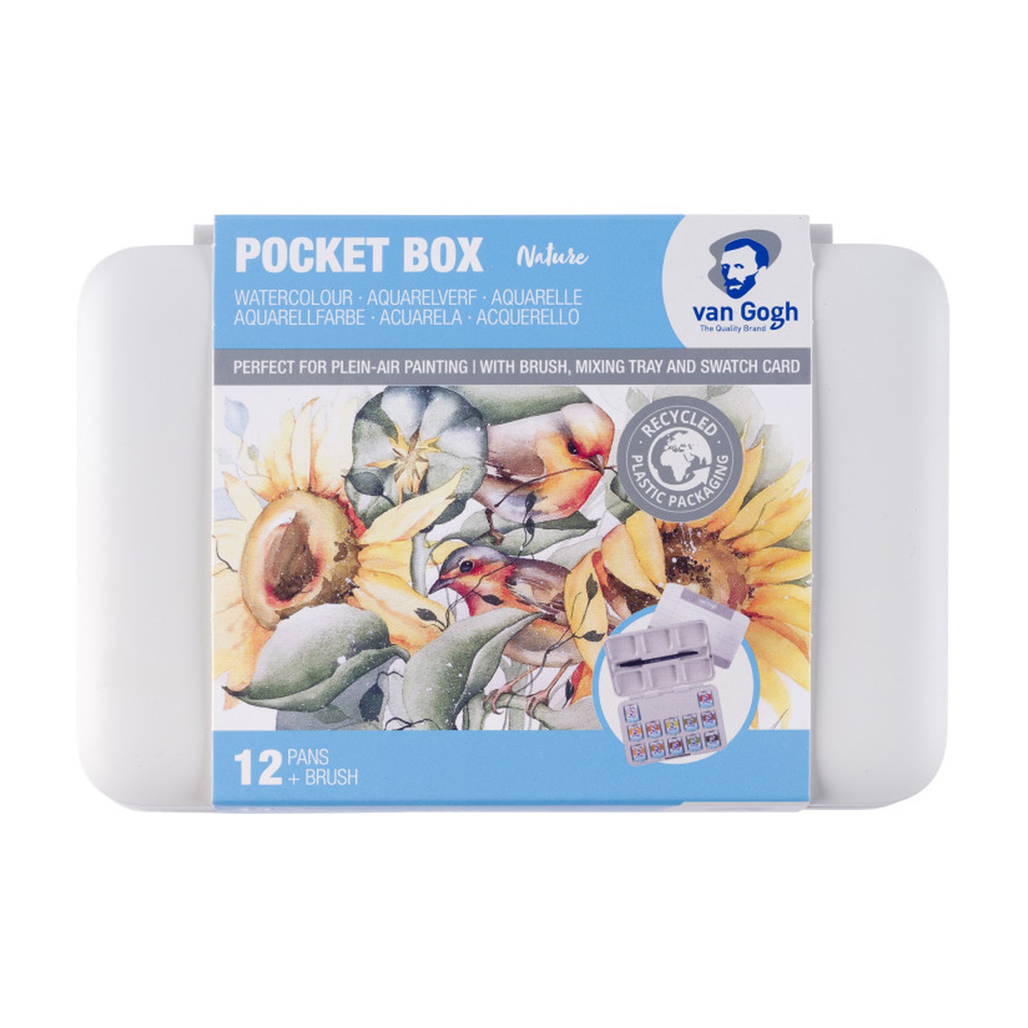 12-Pan Shades of Nature Watercolor Pocket Box Set