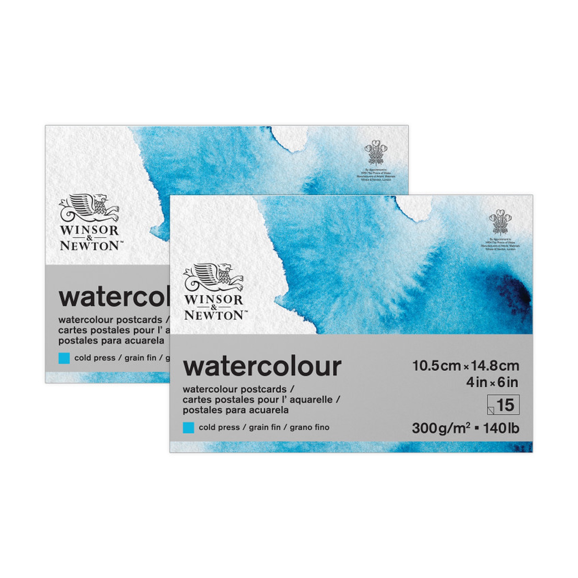 Cold Press Watercolor Postcard Pad Set, 4 x 6 in., 15 Sheets, Set of 2