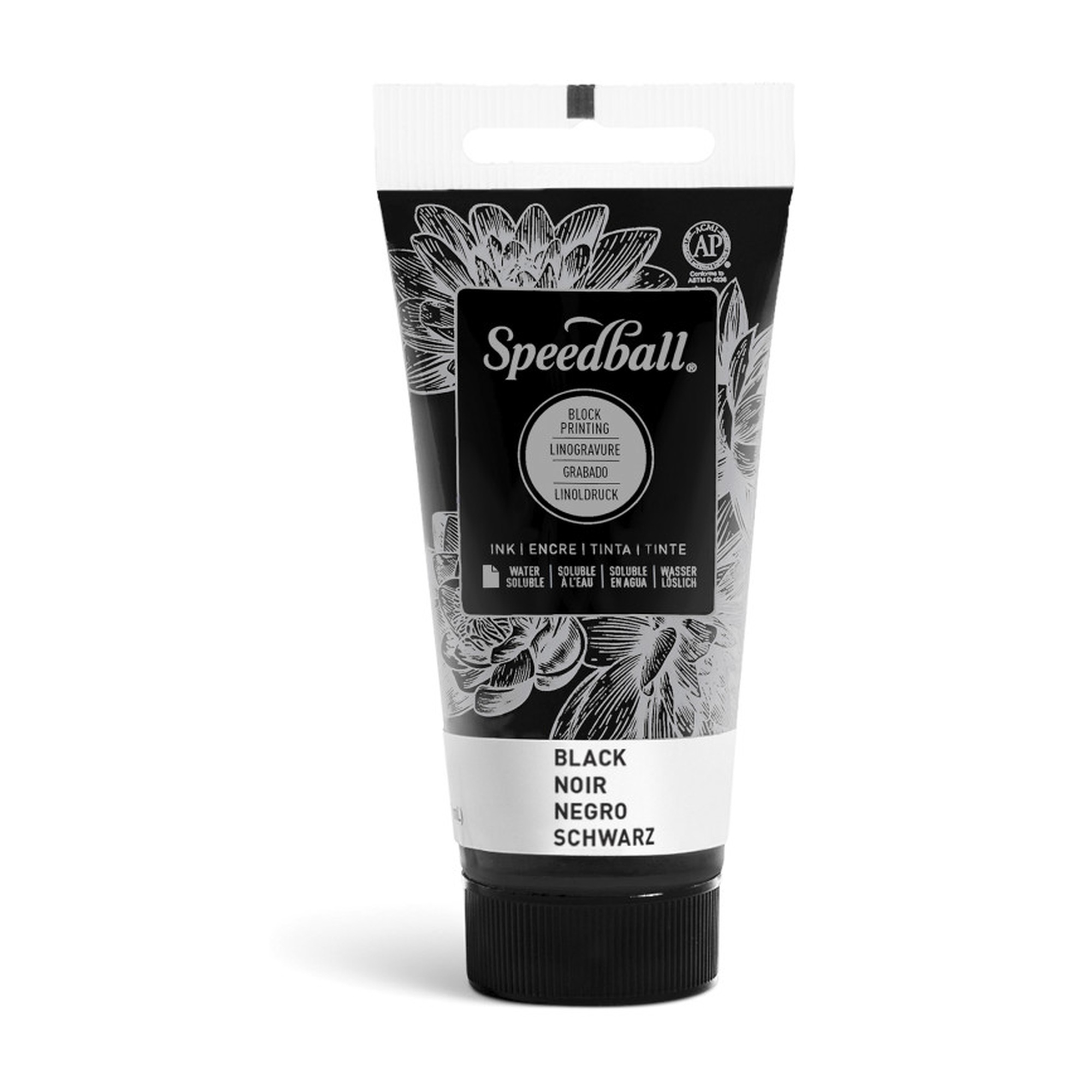 Water-Soluble Block Printing Ink, Black, 1.25 oz