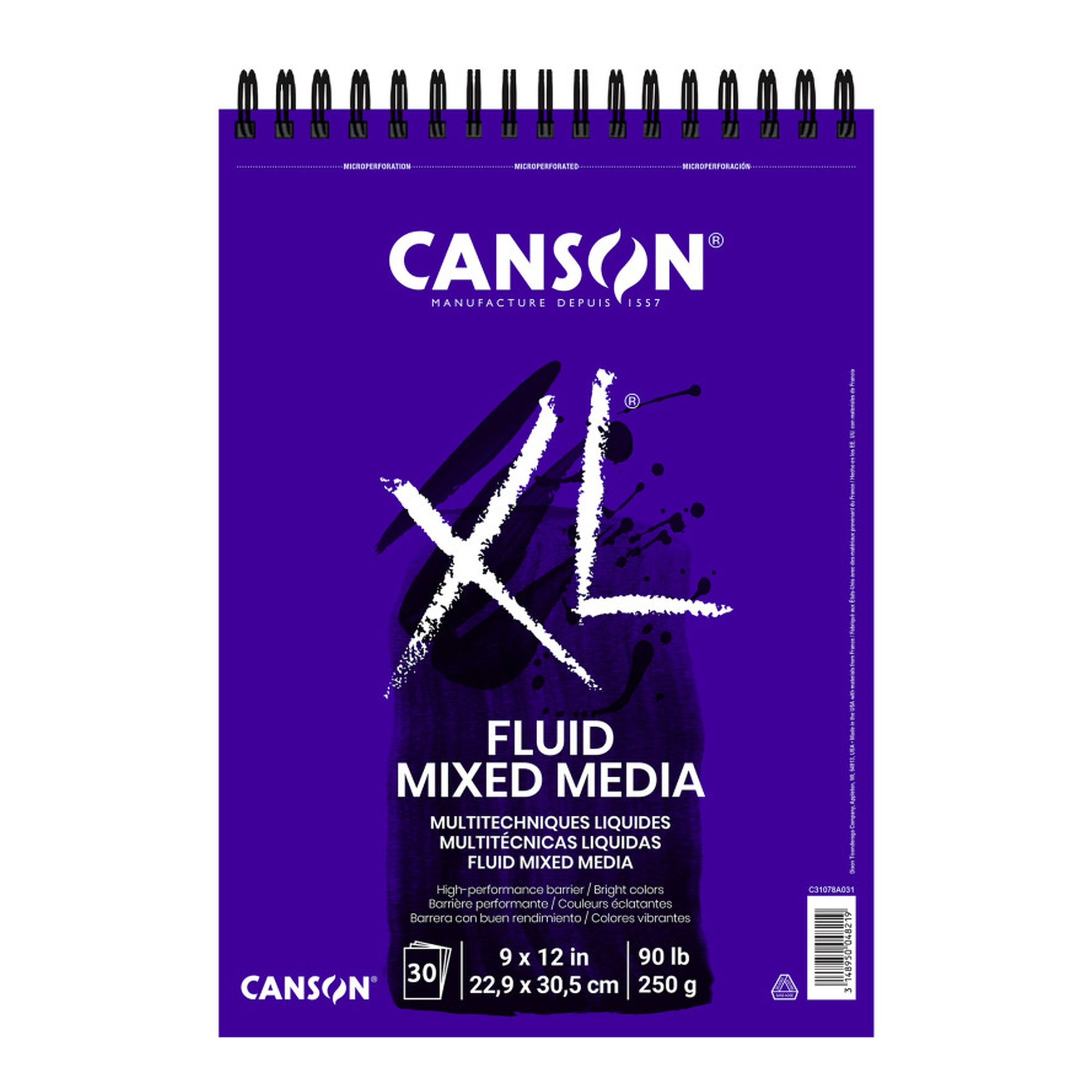 Mixed Media Pad, Top Wire Bound, 30 Sheets, 9 x 12 in.
