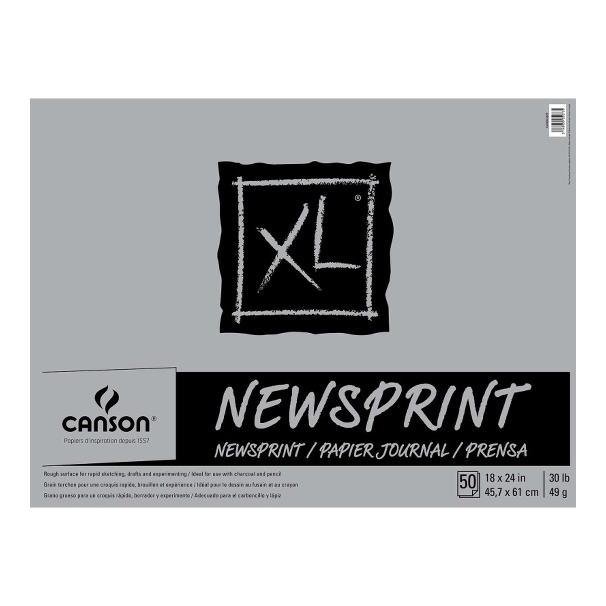 XL Series Newsprint Pad, 18 x 24 Inches, 50 Sheets