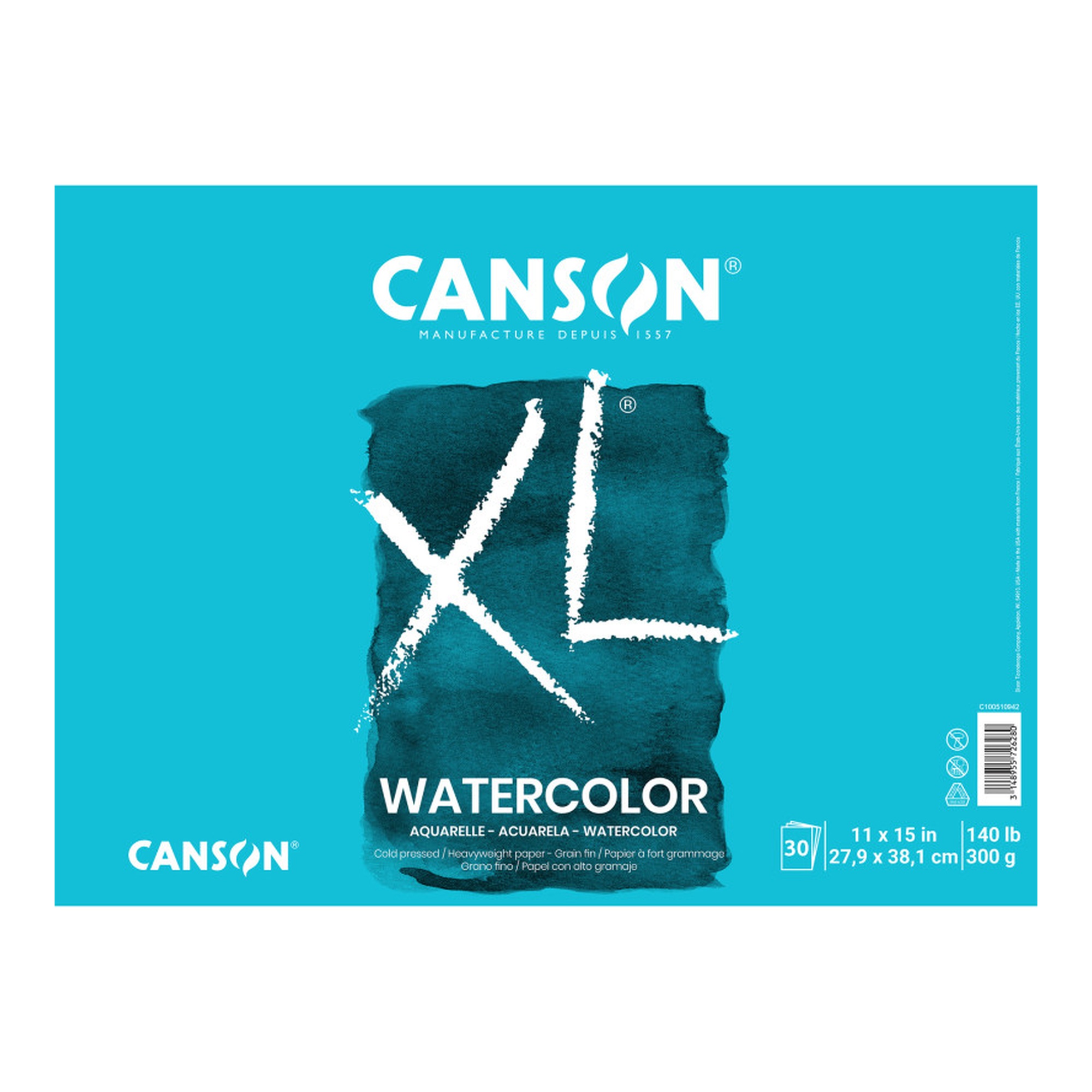 XL Watercolor Paper Pad, 11 x 15 in., 30 Sheets
