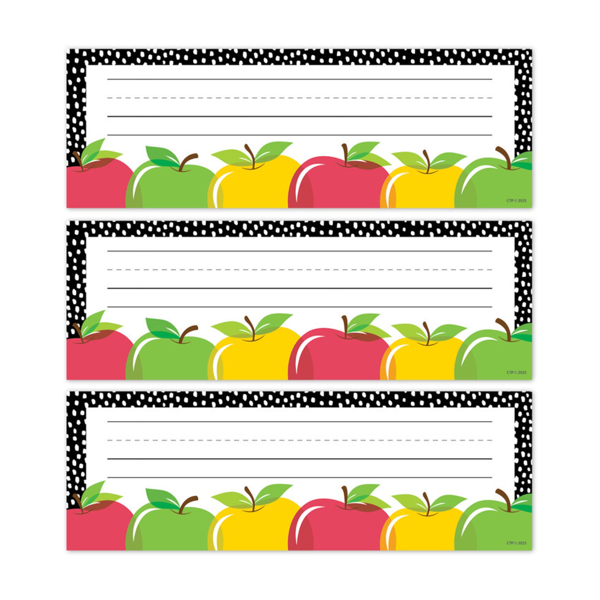Apple-Themed Classroom Name Plates, 108 Count