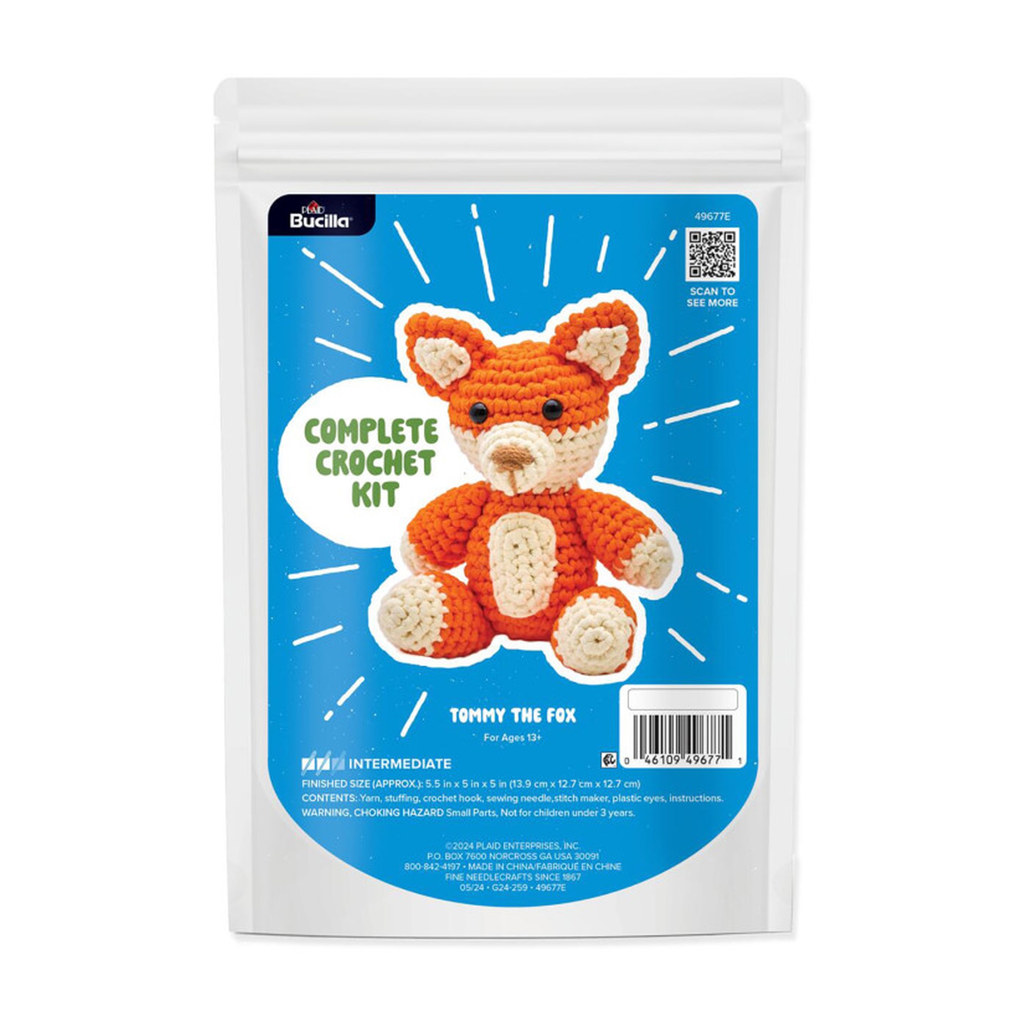 Tommy the Fox Amigurumi Crochet Kit