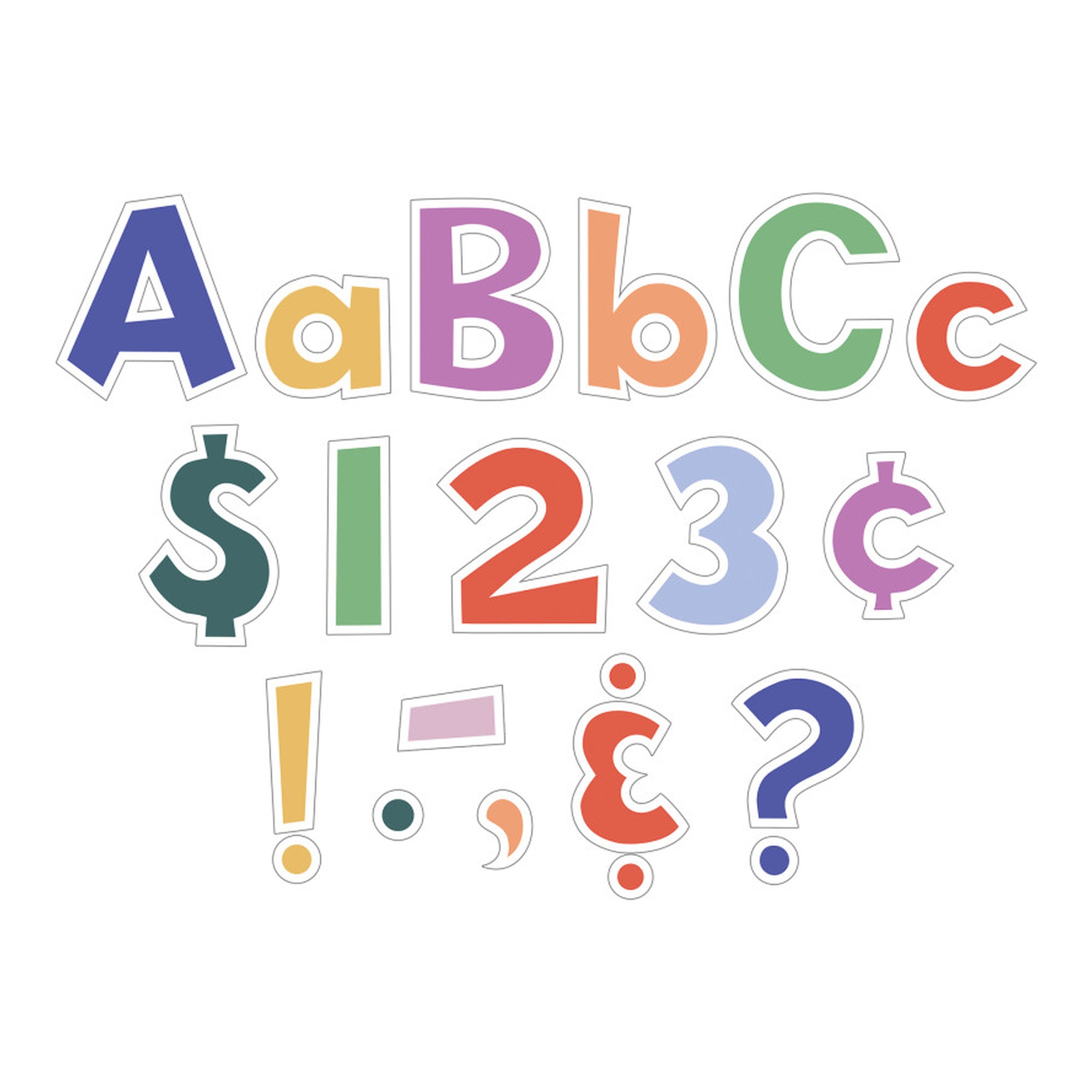 Brazil Fun Letters Color Crush 4-Inch Fun Font Letters, 162-Piece Combo Pack