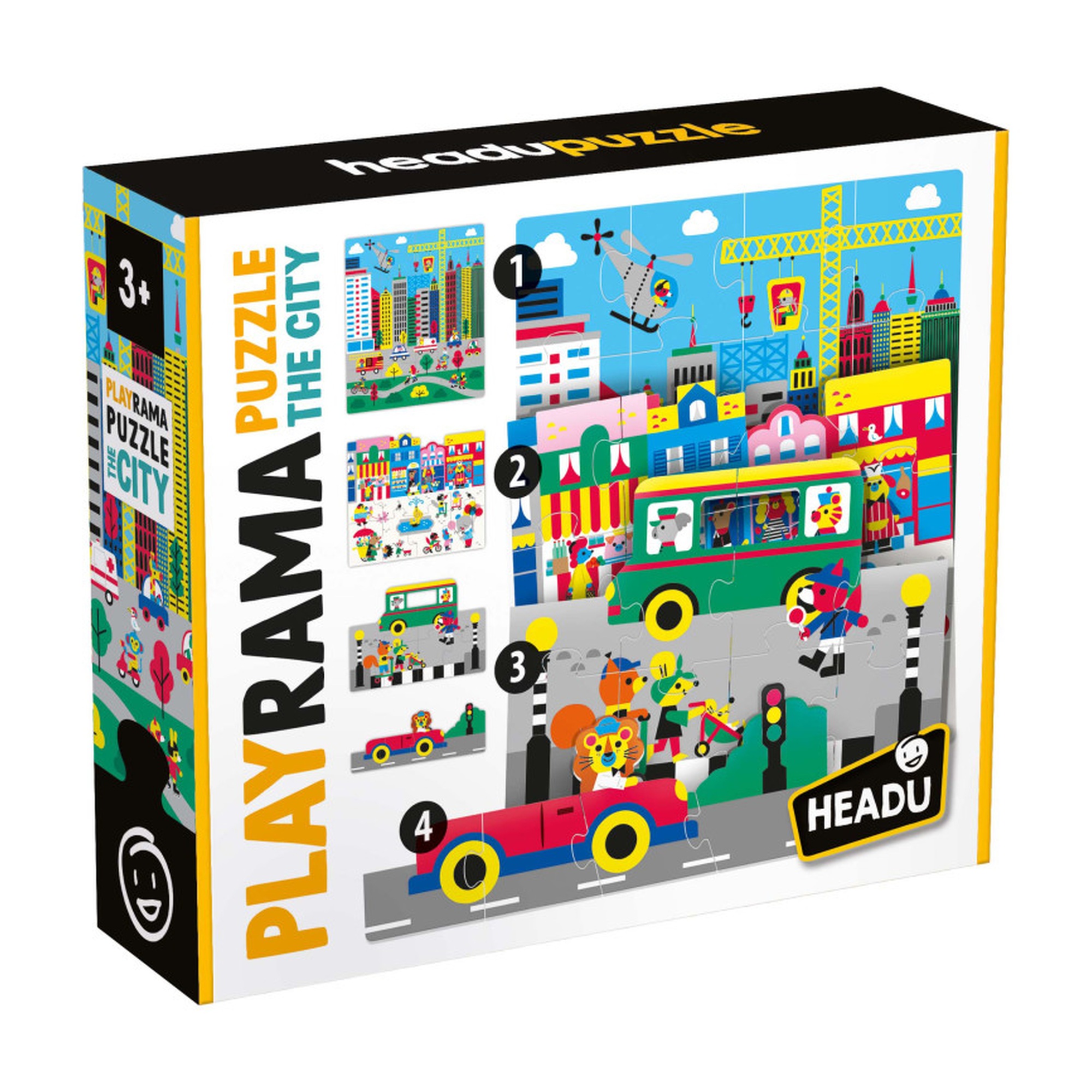 Layered City Progressive Puzzle Set