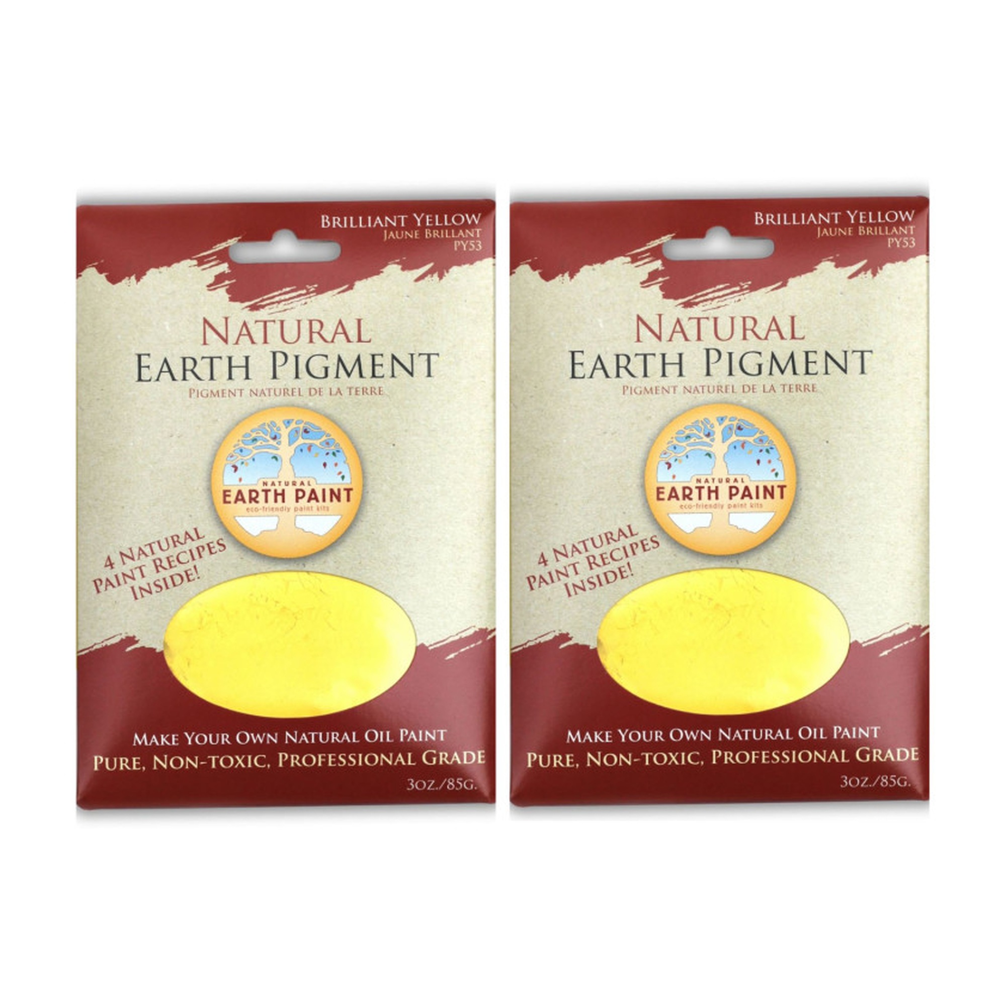 Brilliant Yellow Earth & Mineral Pigment, 2-Pack, 3 oz
