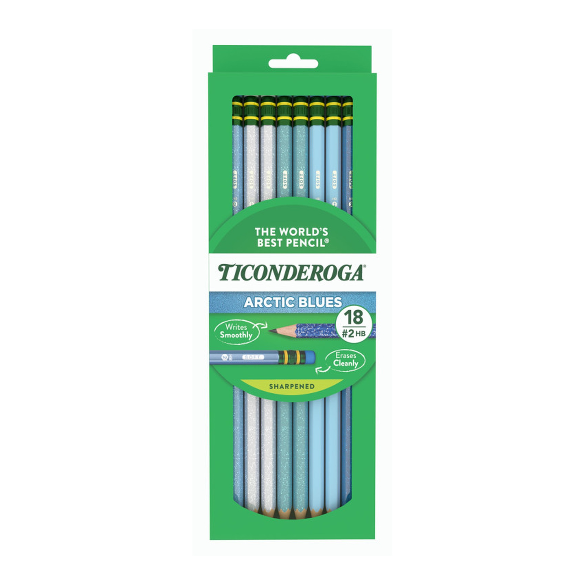 Arctic Blue No. 2 HB Pencils, 18-Pack
