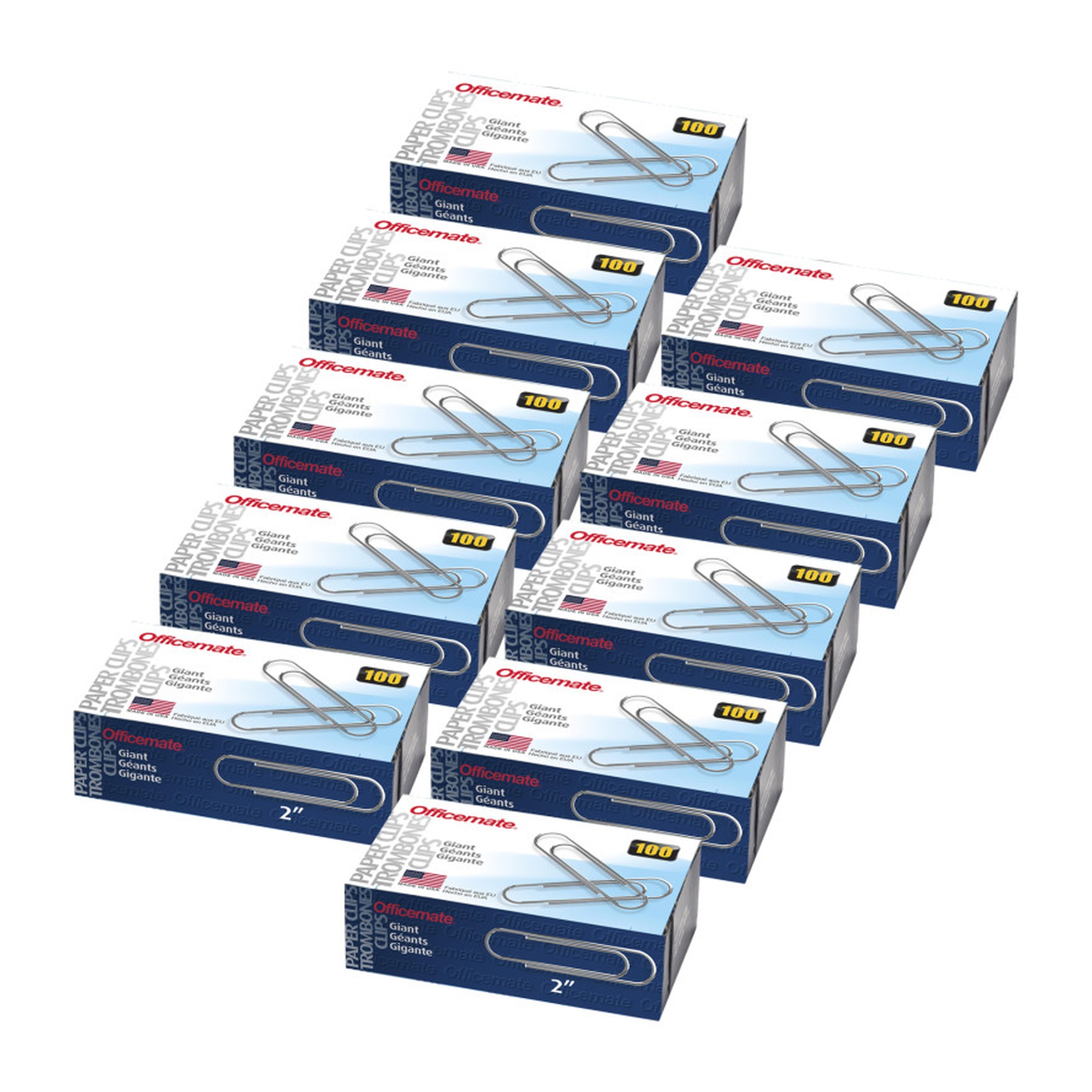 Giant Gem Steel Paper Clips, 1,000 Count