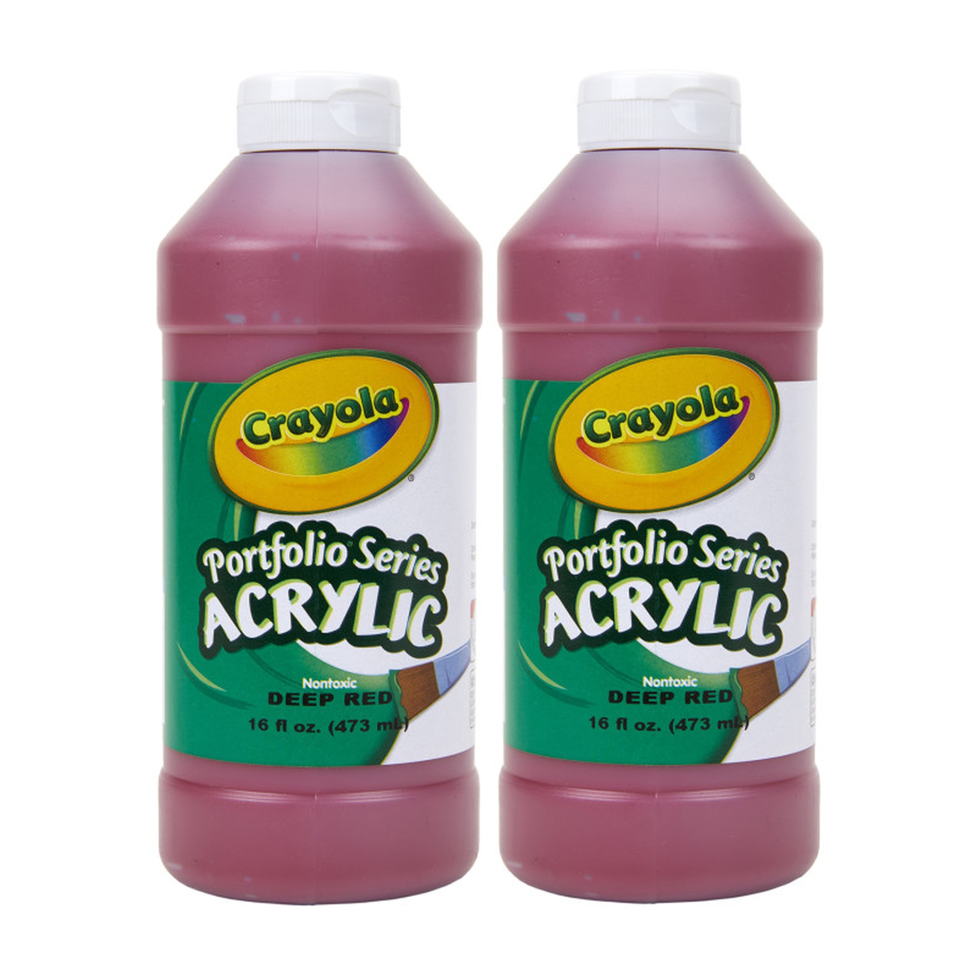 Deep Red Acrylic Paint, 16 oz. Bottles, Pack of 2