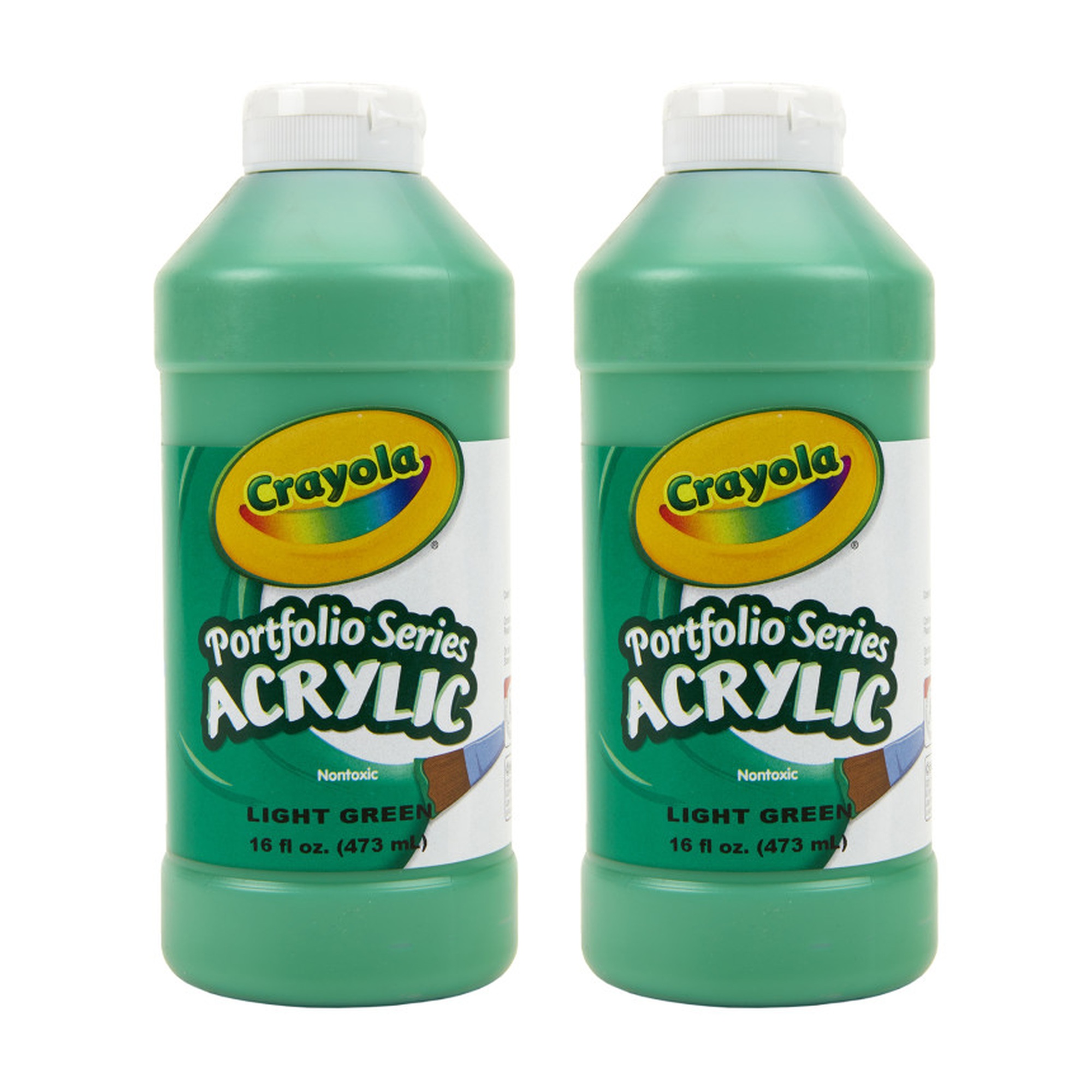 Portfolio Series Light Green Acrylic Paint, 16 oz. Bottles, Pack of 2