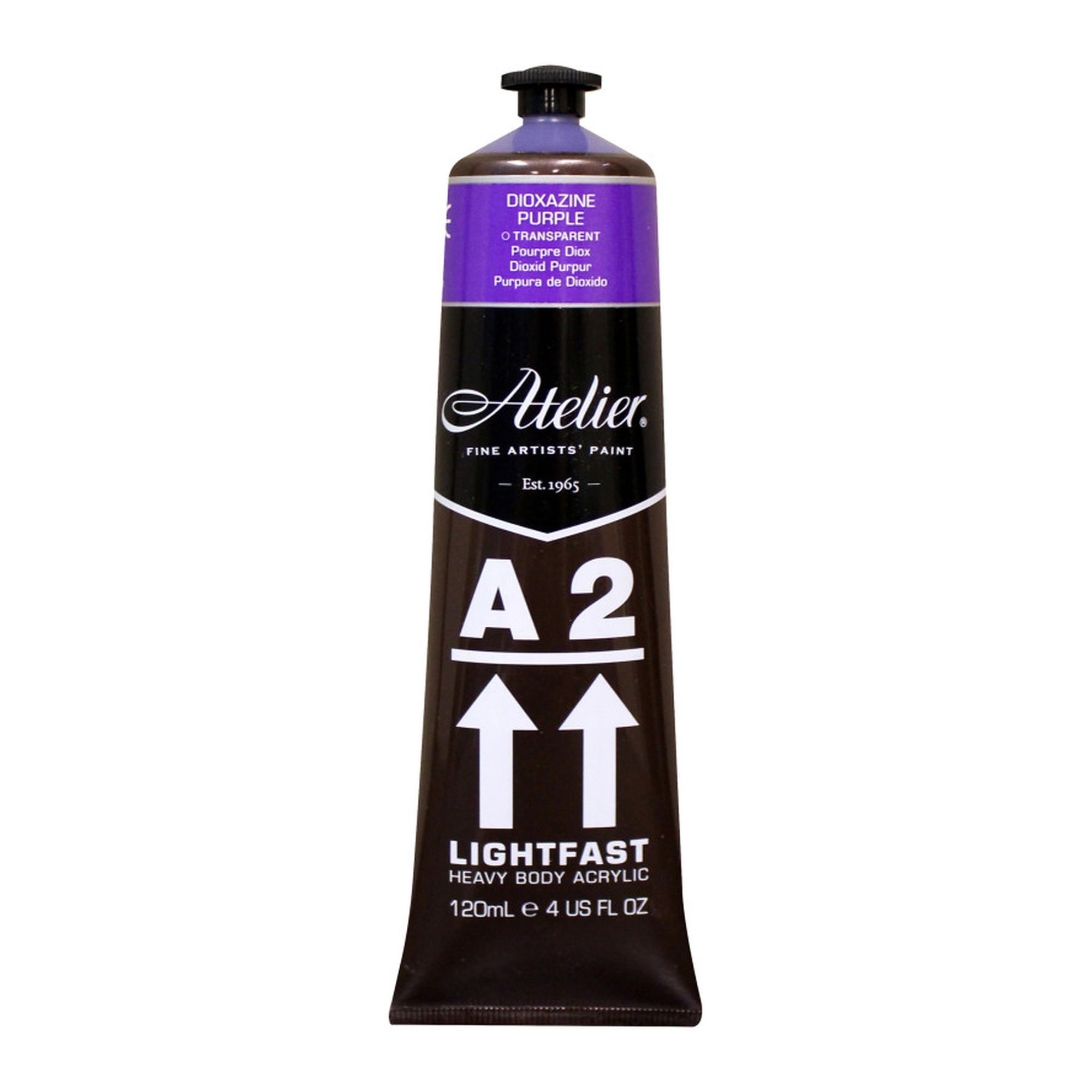 Heavy Body Lightfast Artist Acrylic Paint, Dioxazine Purple Hue, 4 oz.