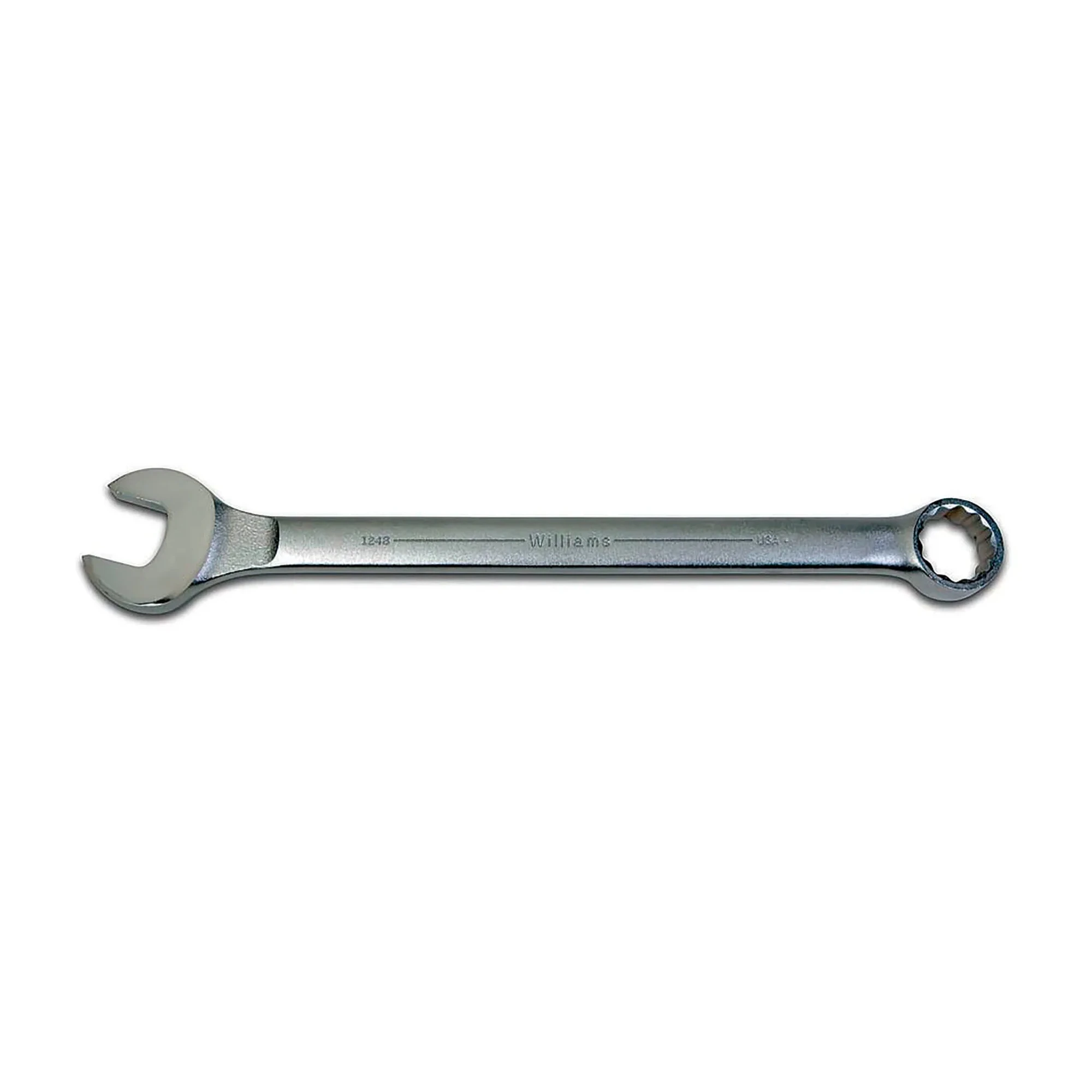Silver 1 in. 12-point chrome combination wrench