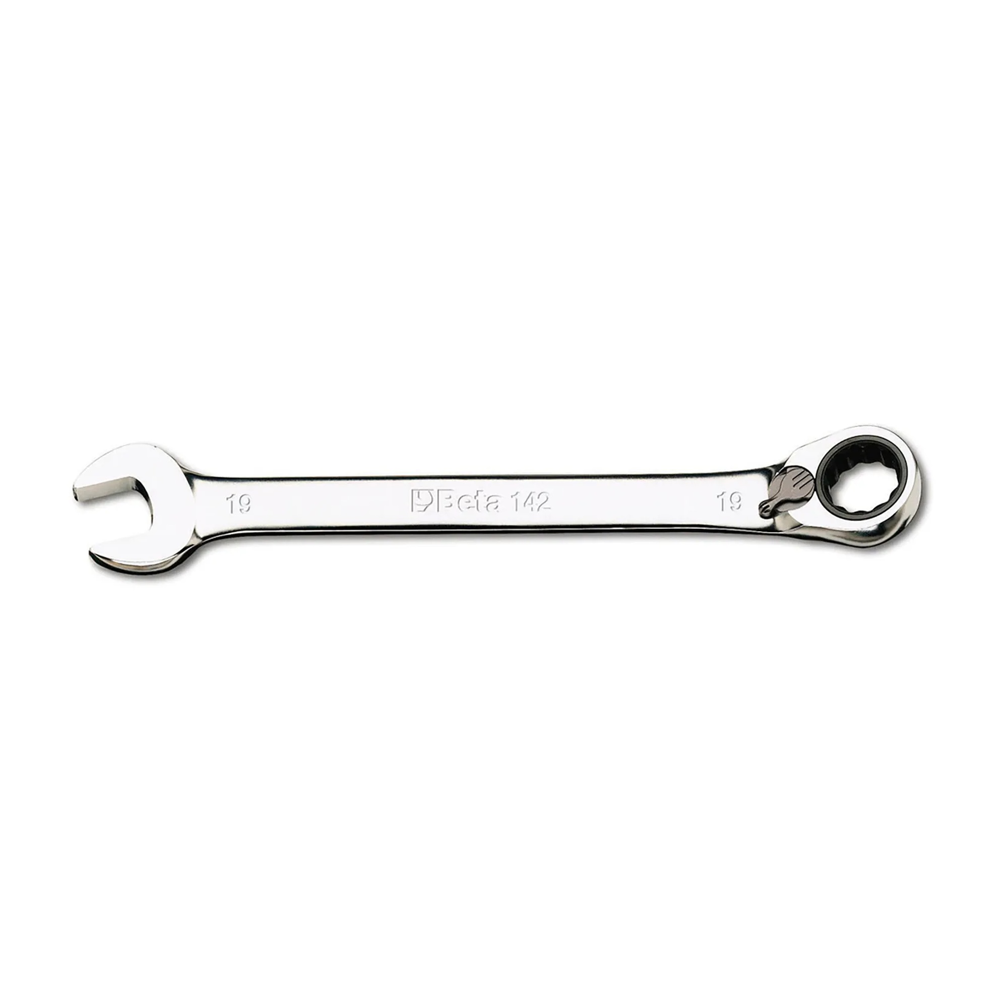 16 mm Reversible Ratcheting Combination Wrench, 12-Point, Silver