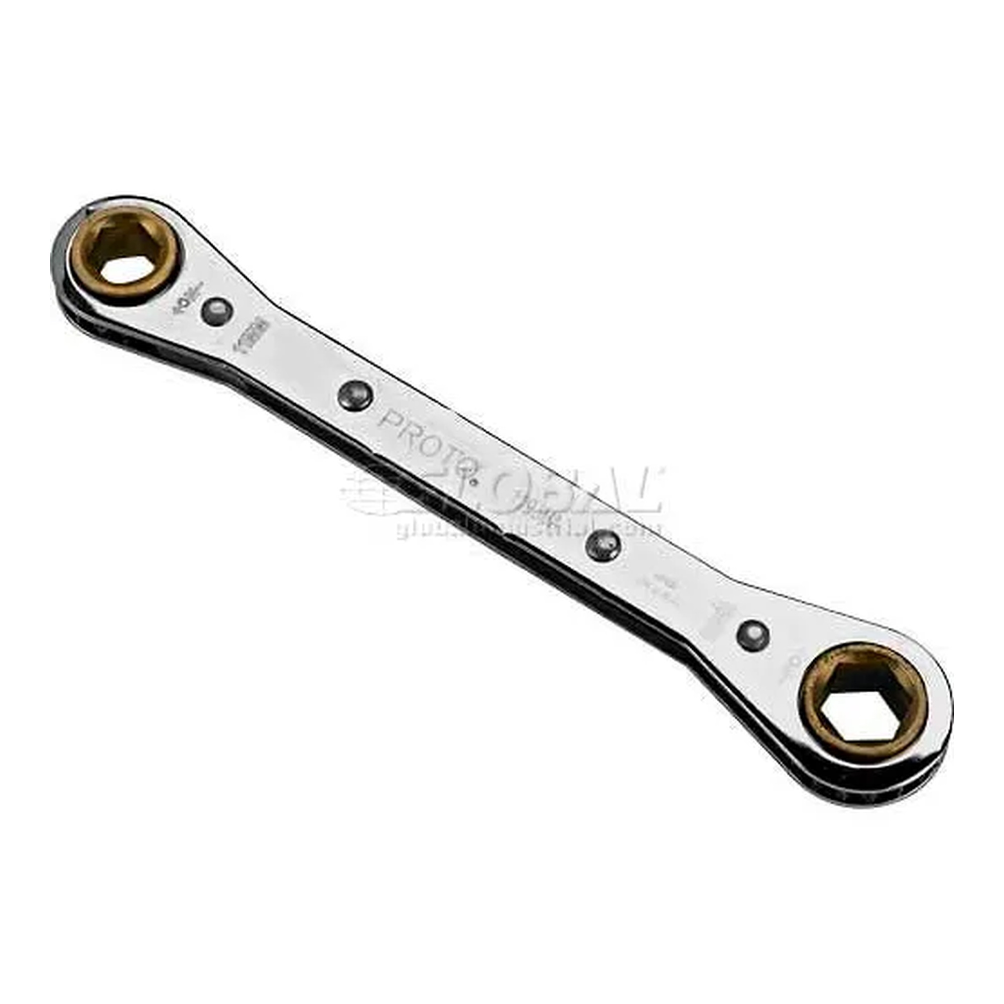 15 x 17 mm Double Box Ratcheting Wrench, 12-Point