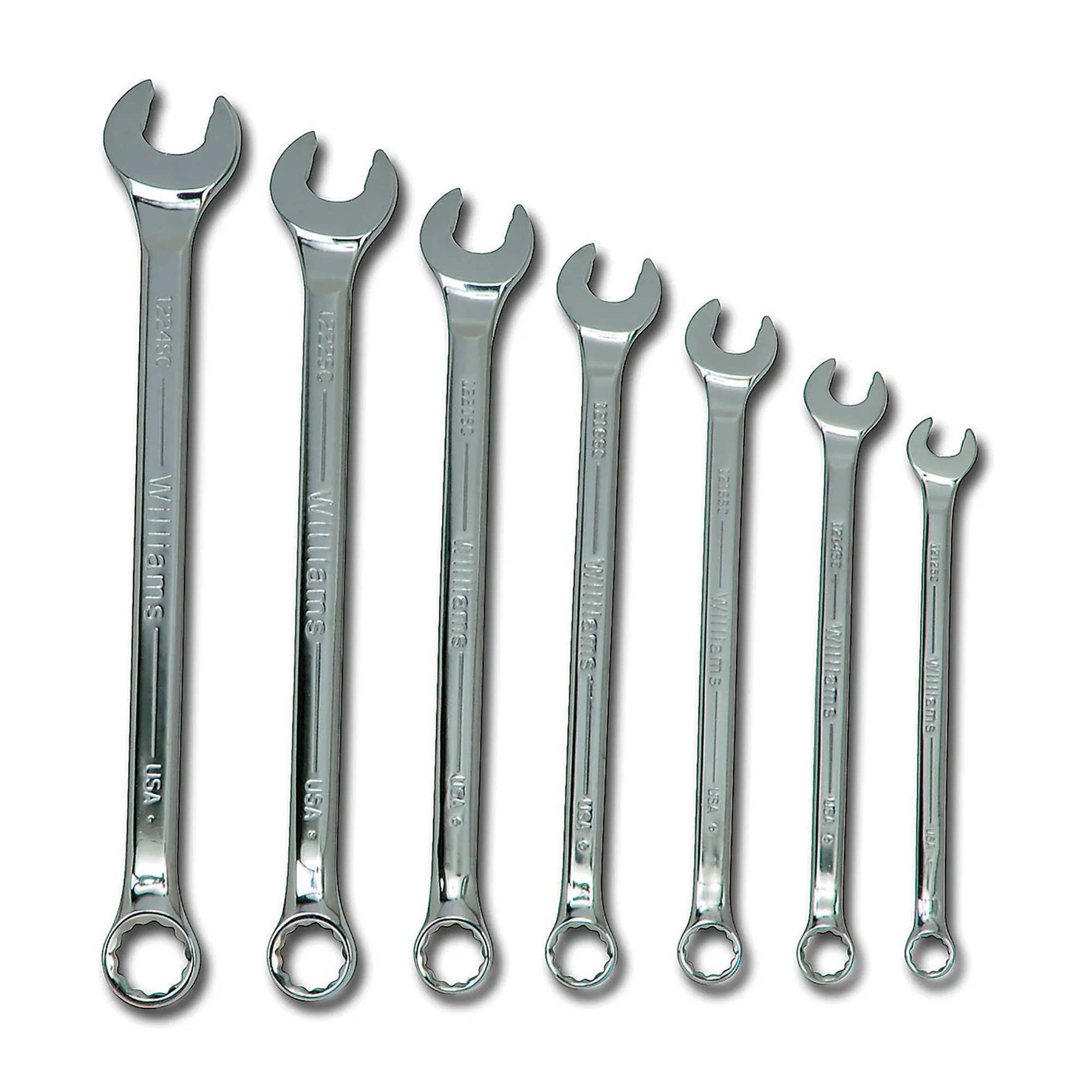 7-Piece 12-Point Combination Wrench Set, 3/8 in. to 3/4 in., Silver
