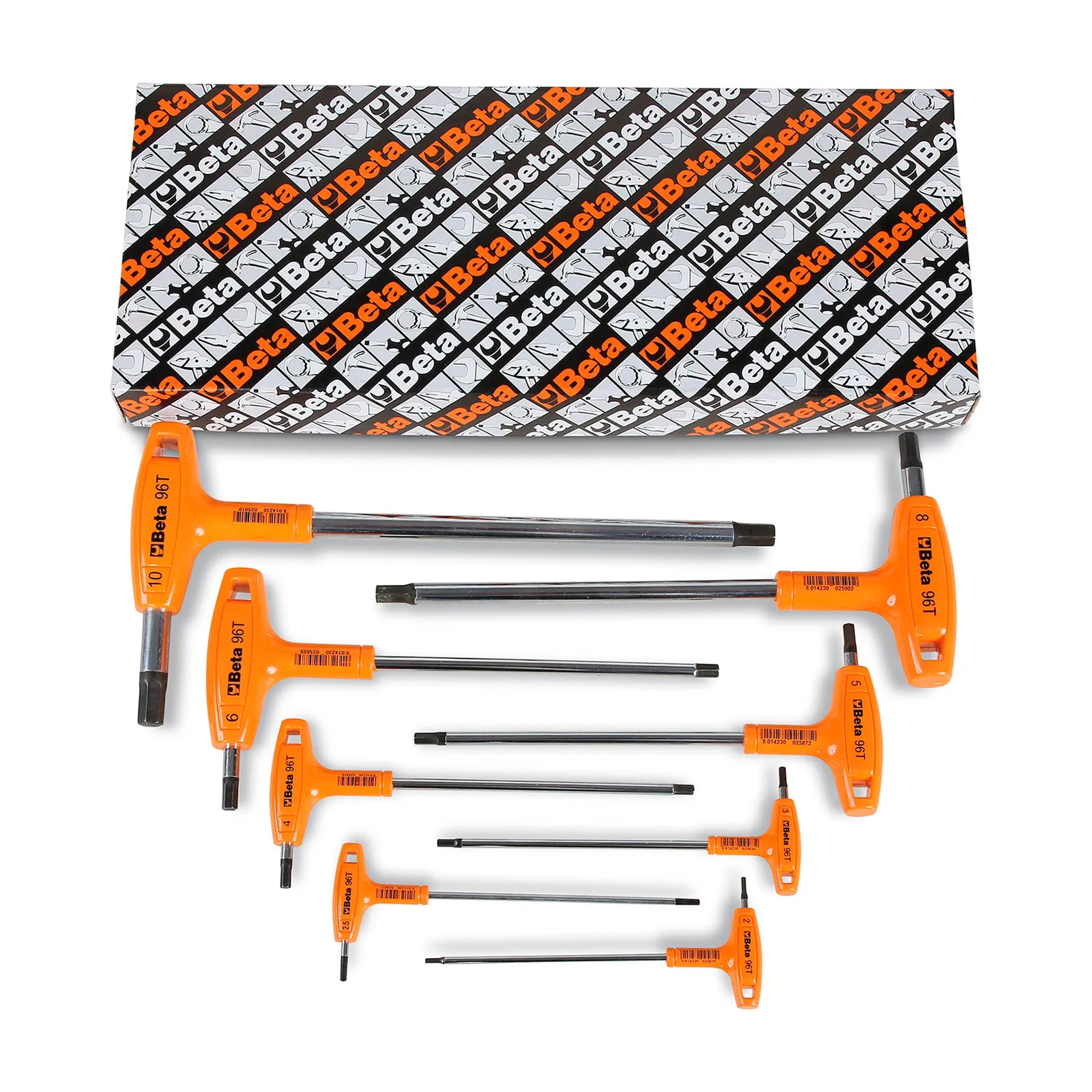 8-Piece SAE T-Handle Hex Key Wrench Set