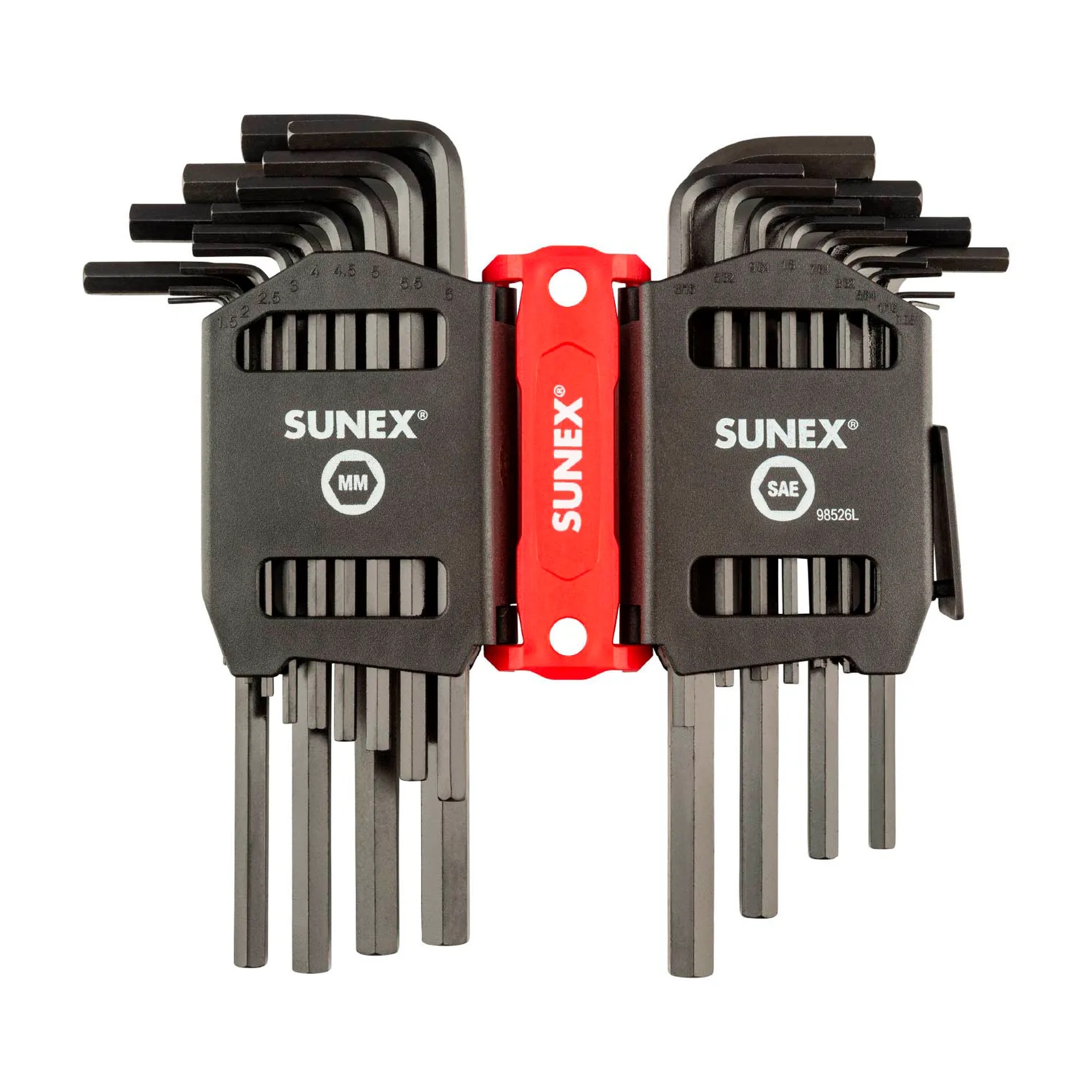 Long-Arm SAE and Metric Hex Key Set, 26 Pieces