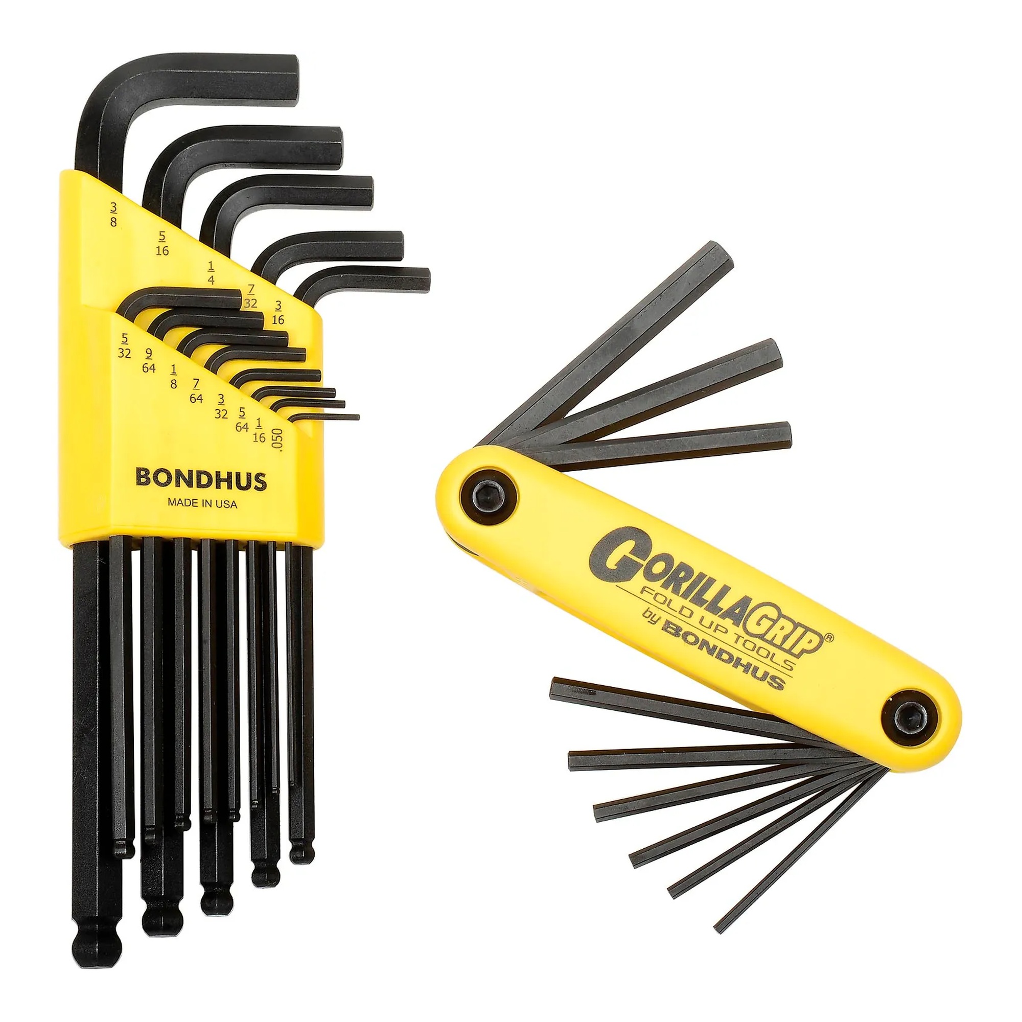 Ball-End L-Wrench and Fold-Up Hex Key Set Combination