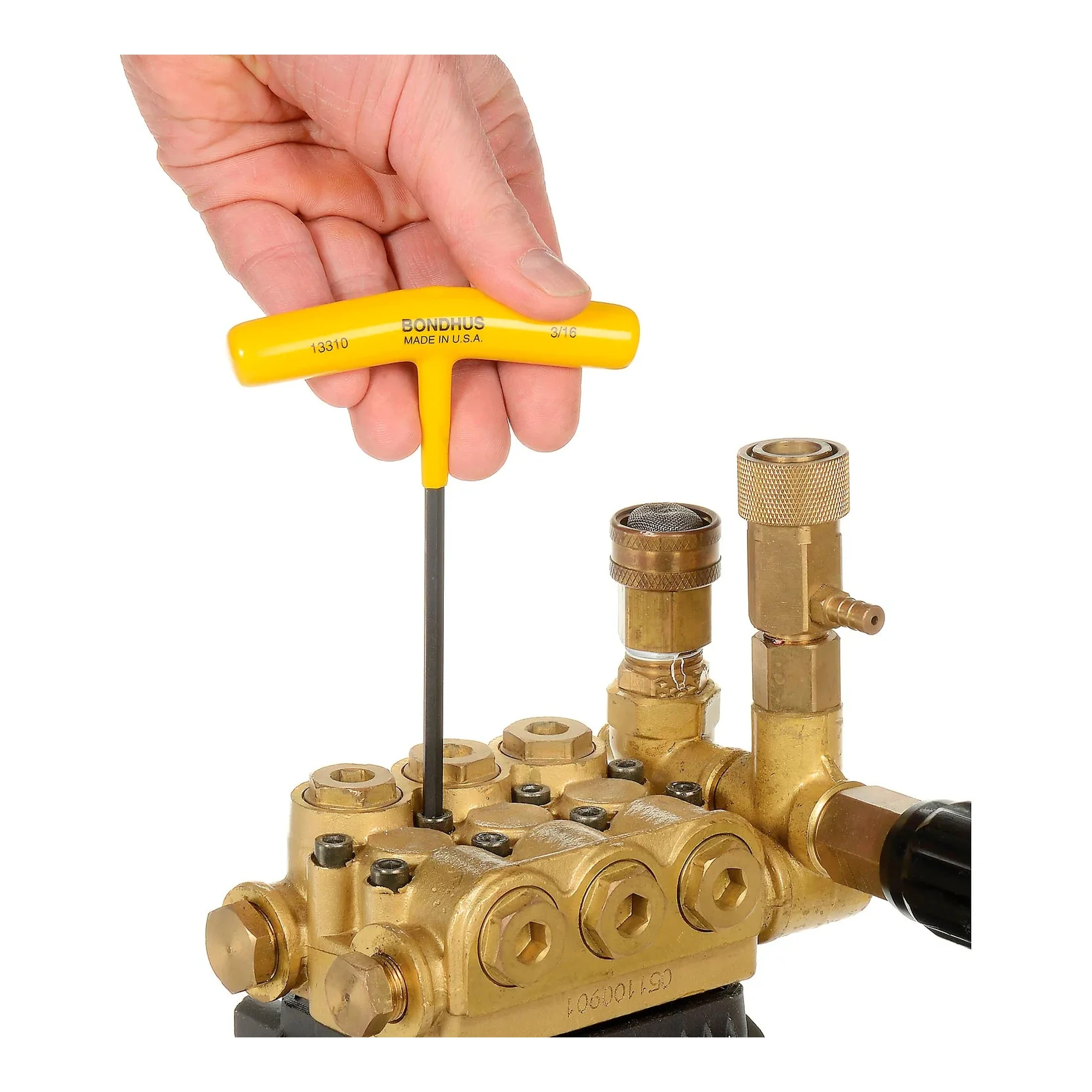 Graduated-length hex T-handle set with stand, 10 pieces