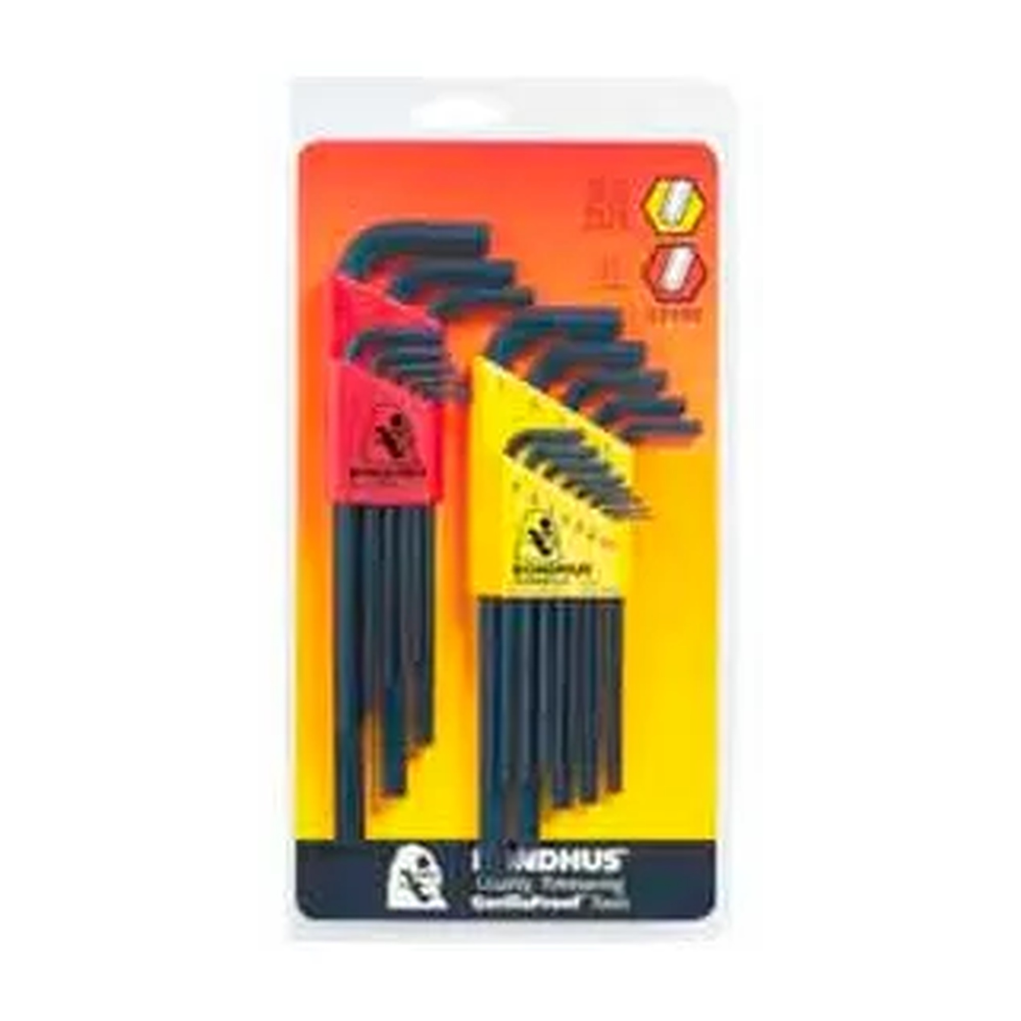 Inch and Metric Long-Arm Hex L-Wrench Set