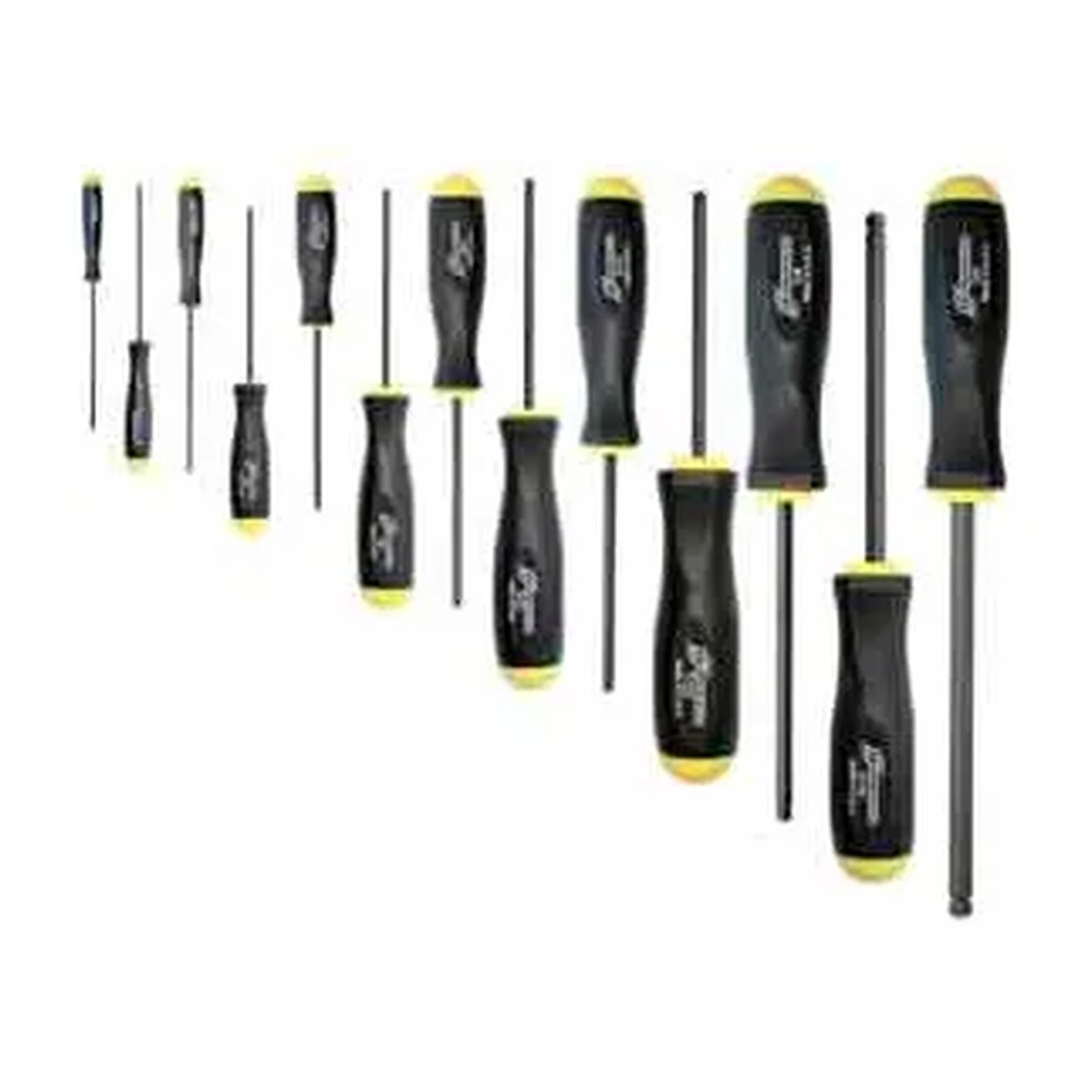 13-Piece Ball-End Hex Screwdriver Set, 0.050 in. to 3/8 in.