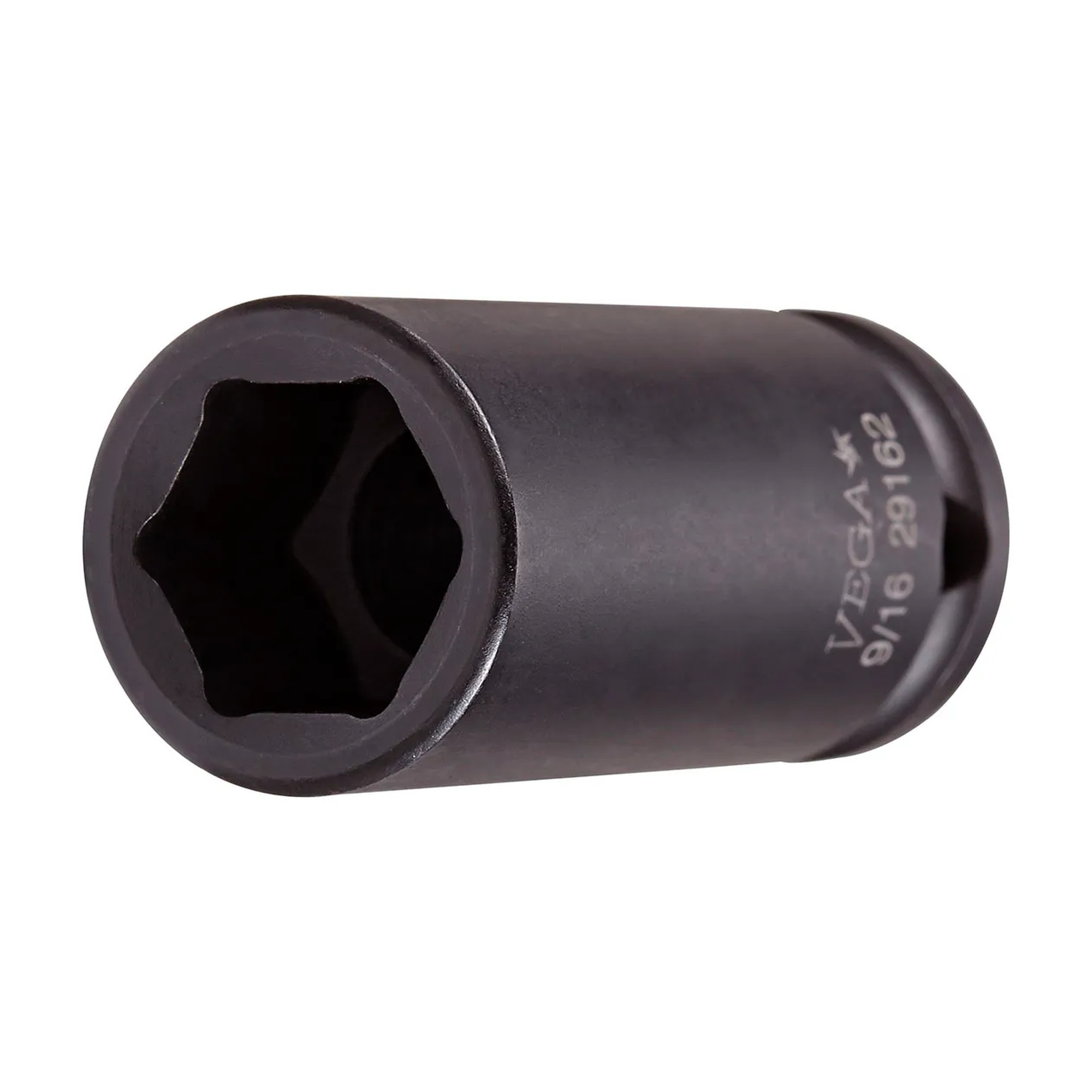 Black 3/8-inch drive 7 mm 6-point long-length impact socket