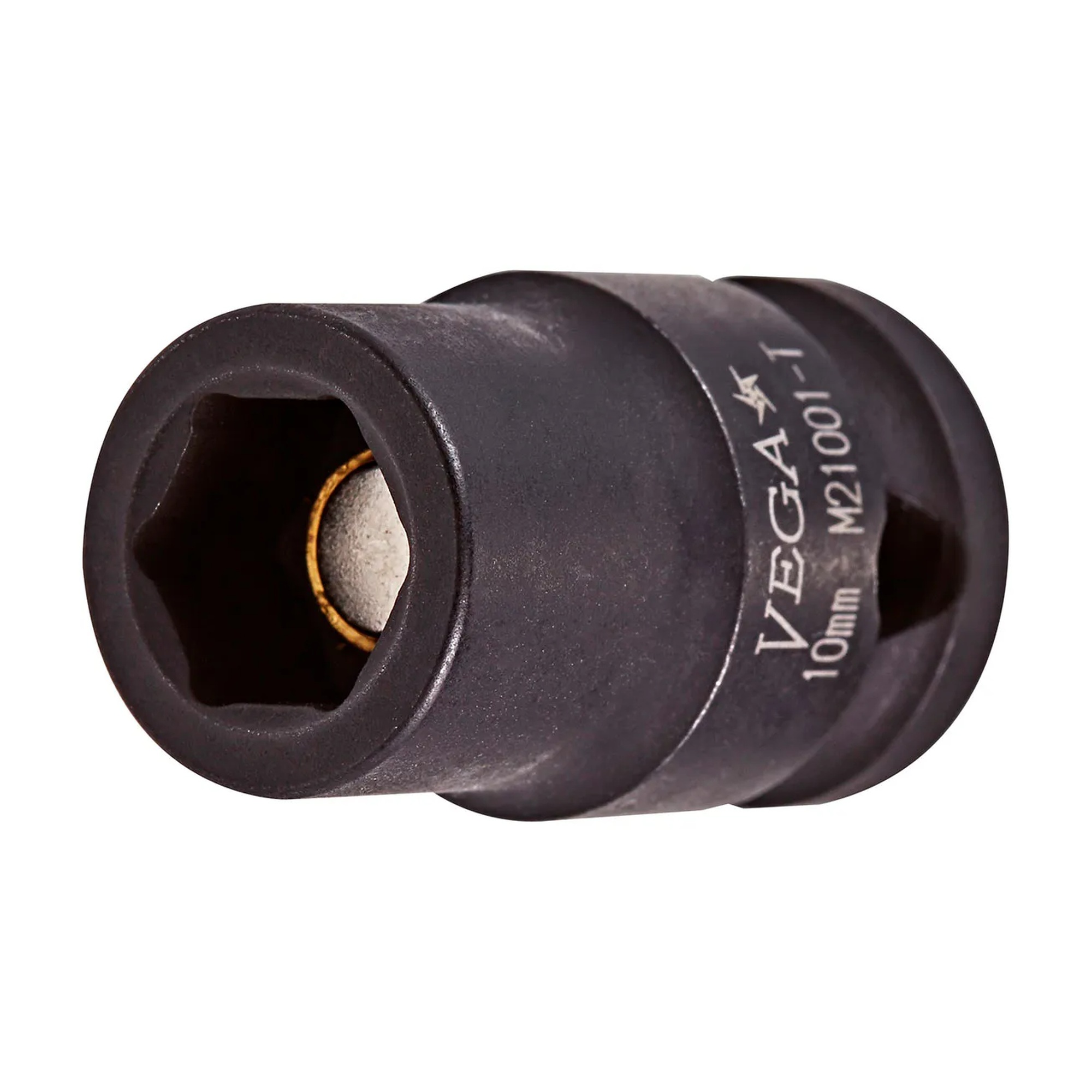 Black 3/8 in. drive 15 mm magnetic 6-point thin-wall impact socket
