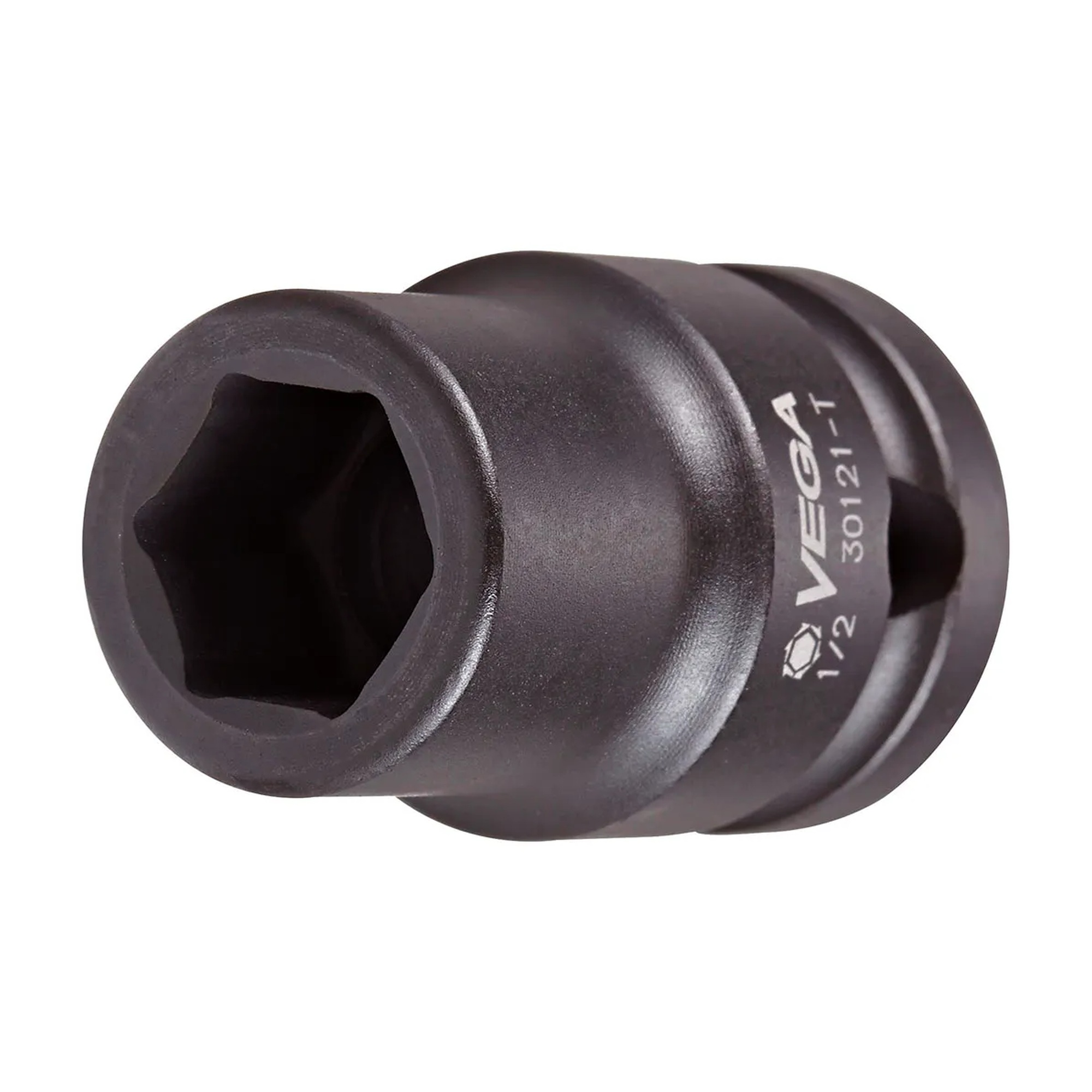 Black 1/2-inch drive 14 mm 6-point thin-wall impact socket