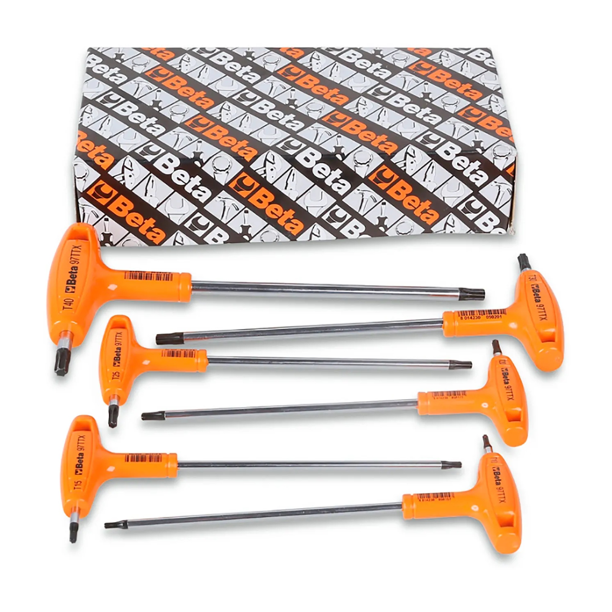 Ergonomic T-Handle Torx Key Set, T10–T40